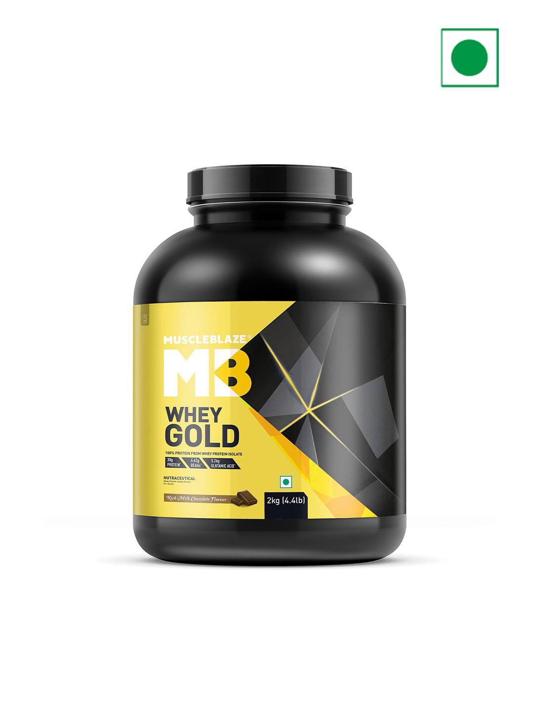 MuscleBlaze Whey Gold 100% Rich Milk Chocolate- 2 Kg