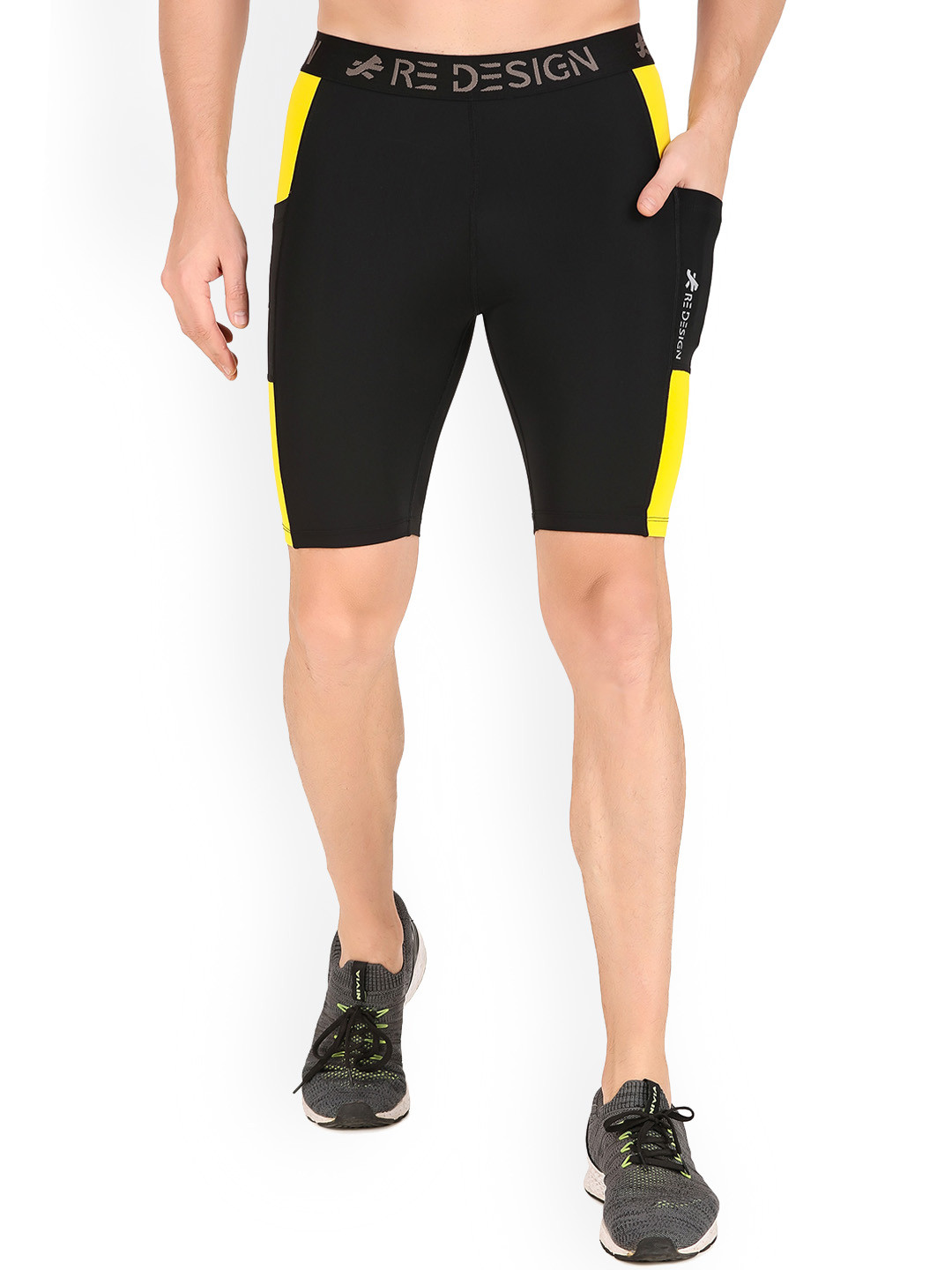 REDESIGN Men Slim-Fit Dry Fit Technology Sports Tights