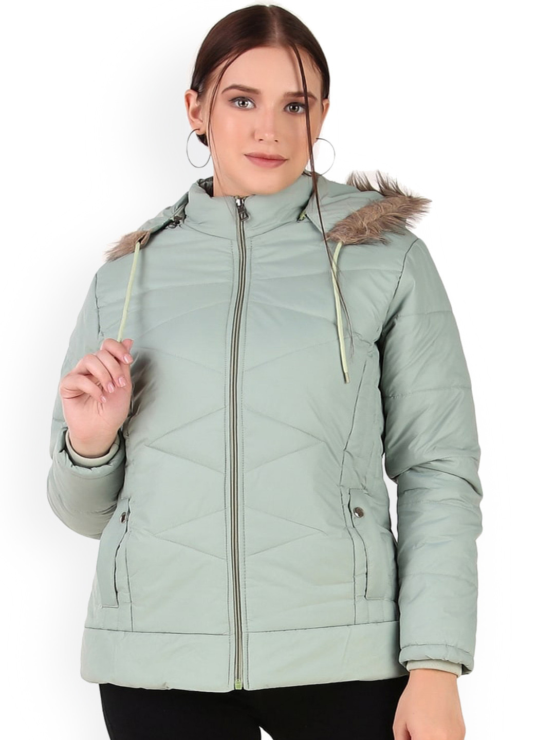 BARSTOW Hooded Faux Fur Trim Detailed Rapid-Dry Lightweight Puffer Jacket
