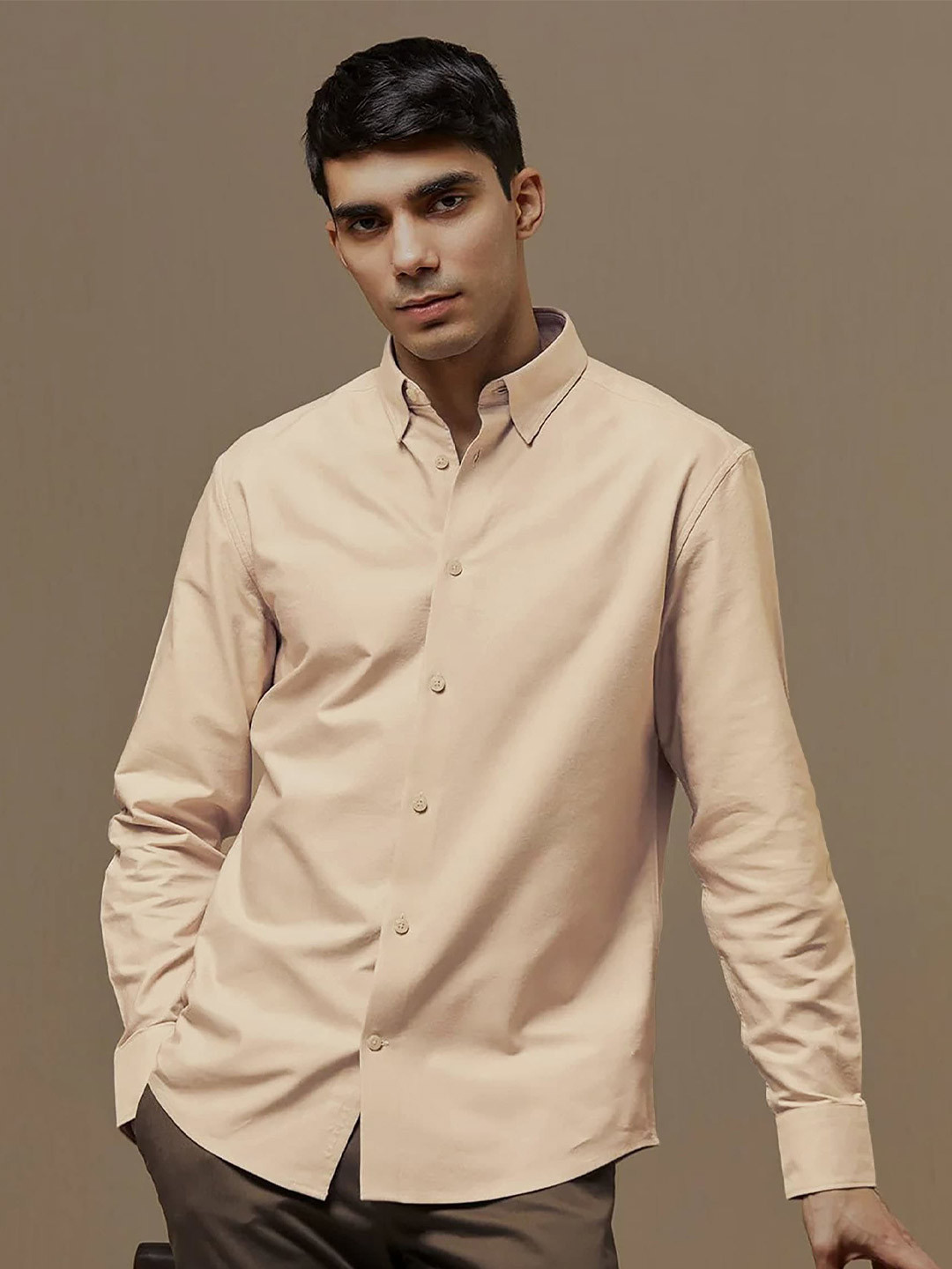 MISCHIEF MONKEY Classic Opaque Cotton Casual Shirt