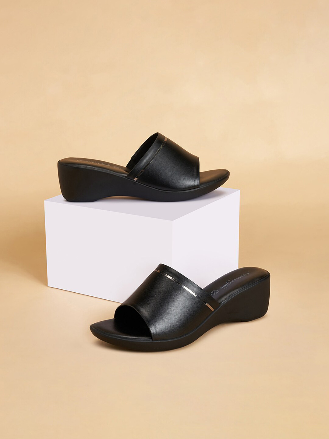 Forever Glam by Pantaloons Wedge Heeled Mules