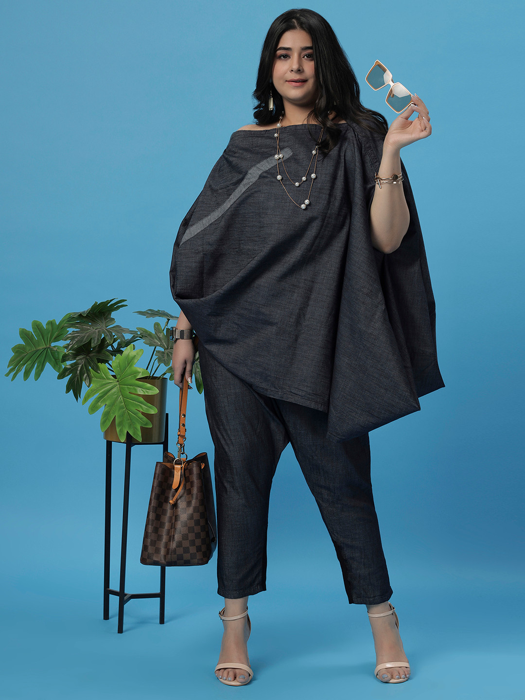 Turning Blue Women Plus Size Harrom Fit Co-ord Set