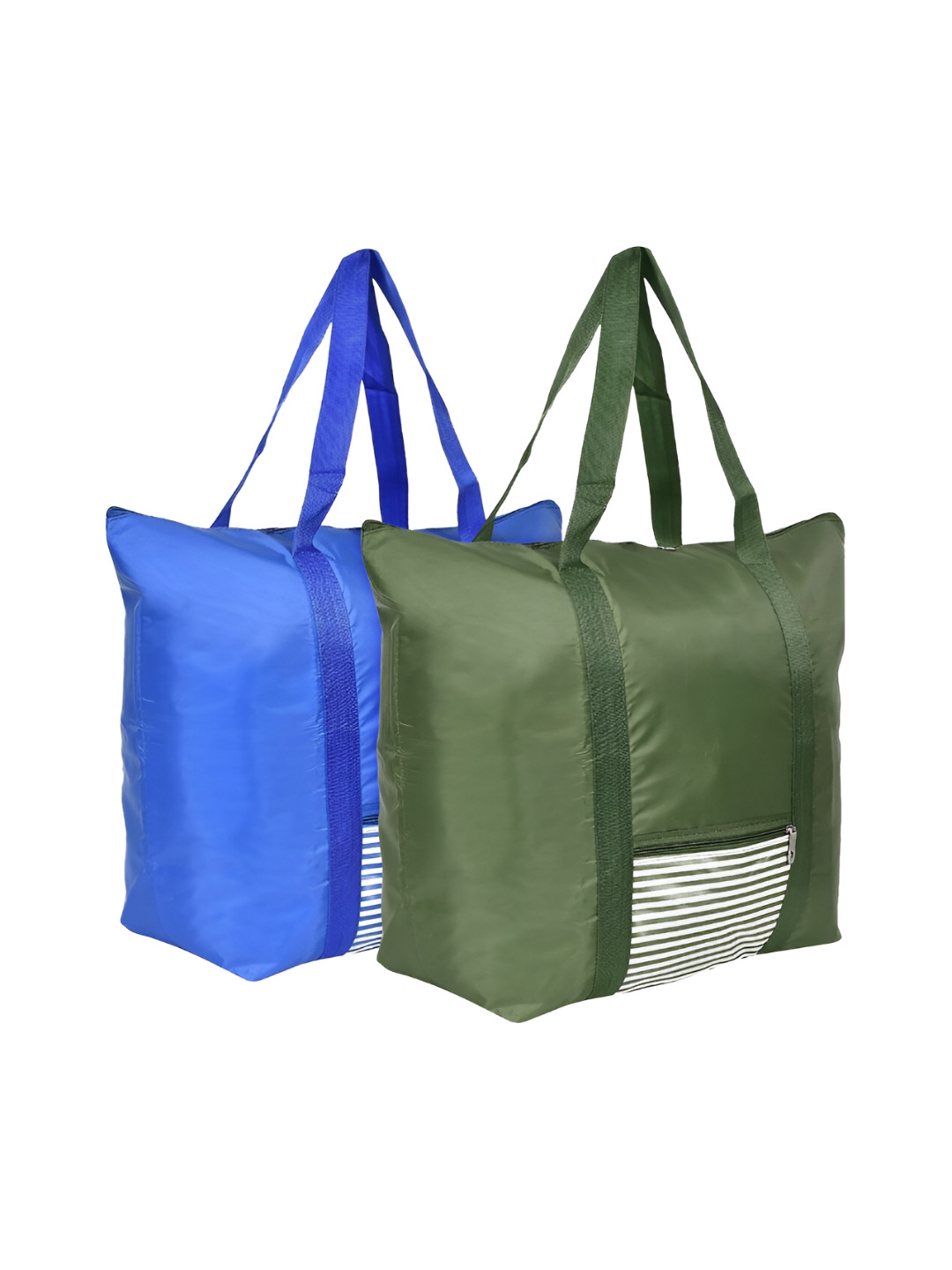 Kuber Industries Green & Blue 2 Pcs Reusable Drawer Organiser Organisers