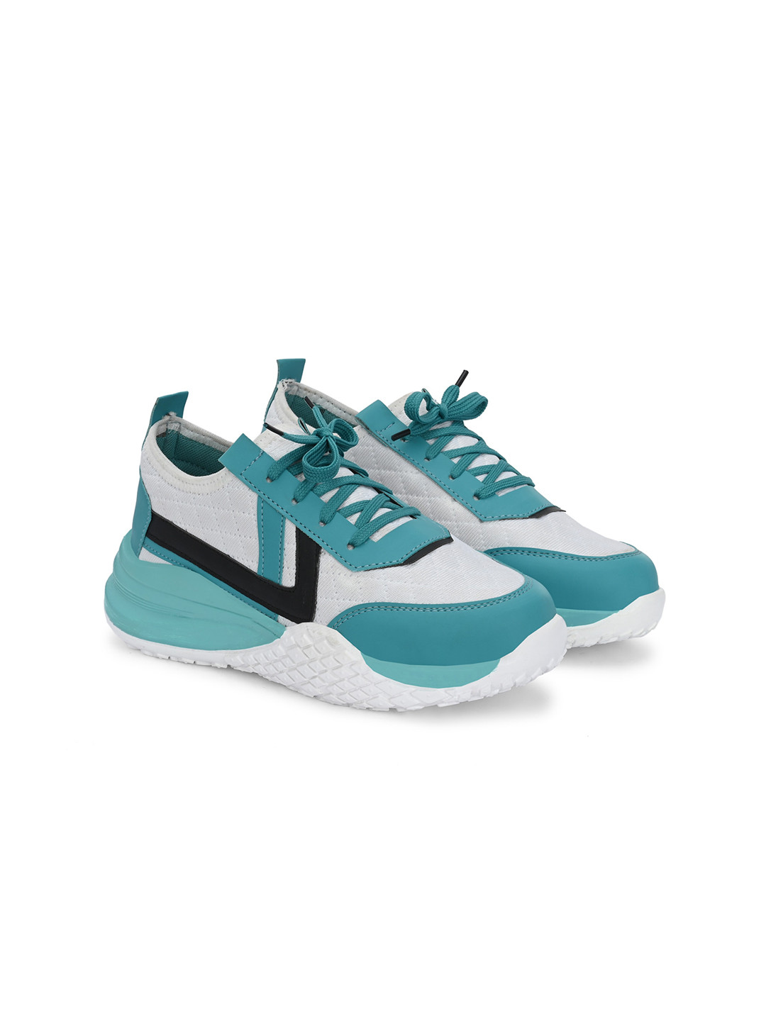 Hundo P Women Colourblocked Round Toe Sneakers