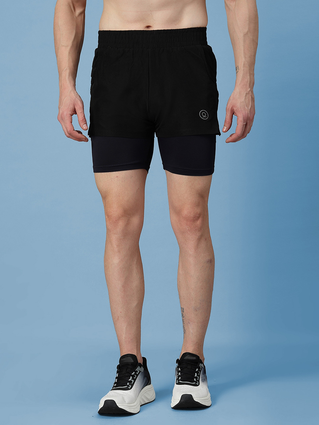 CHKOKKO Double Layered Running Sports Shorts