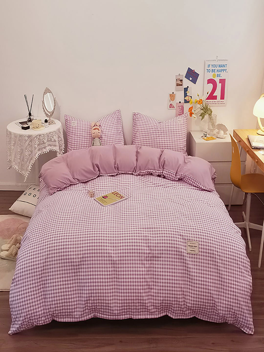 JC HOME Purple Bedding Set