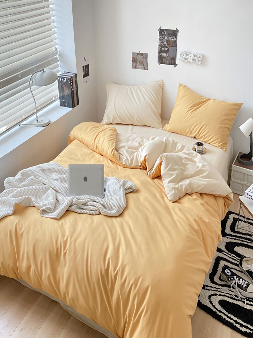 JC HOME Cream 4 Pieces Bedding Set