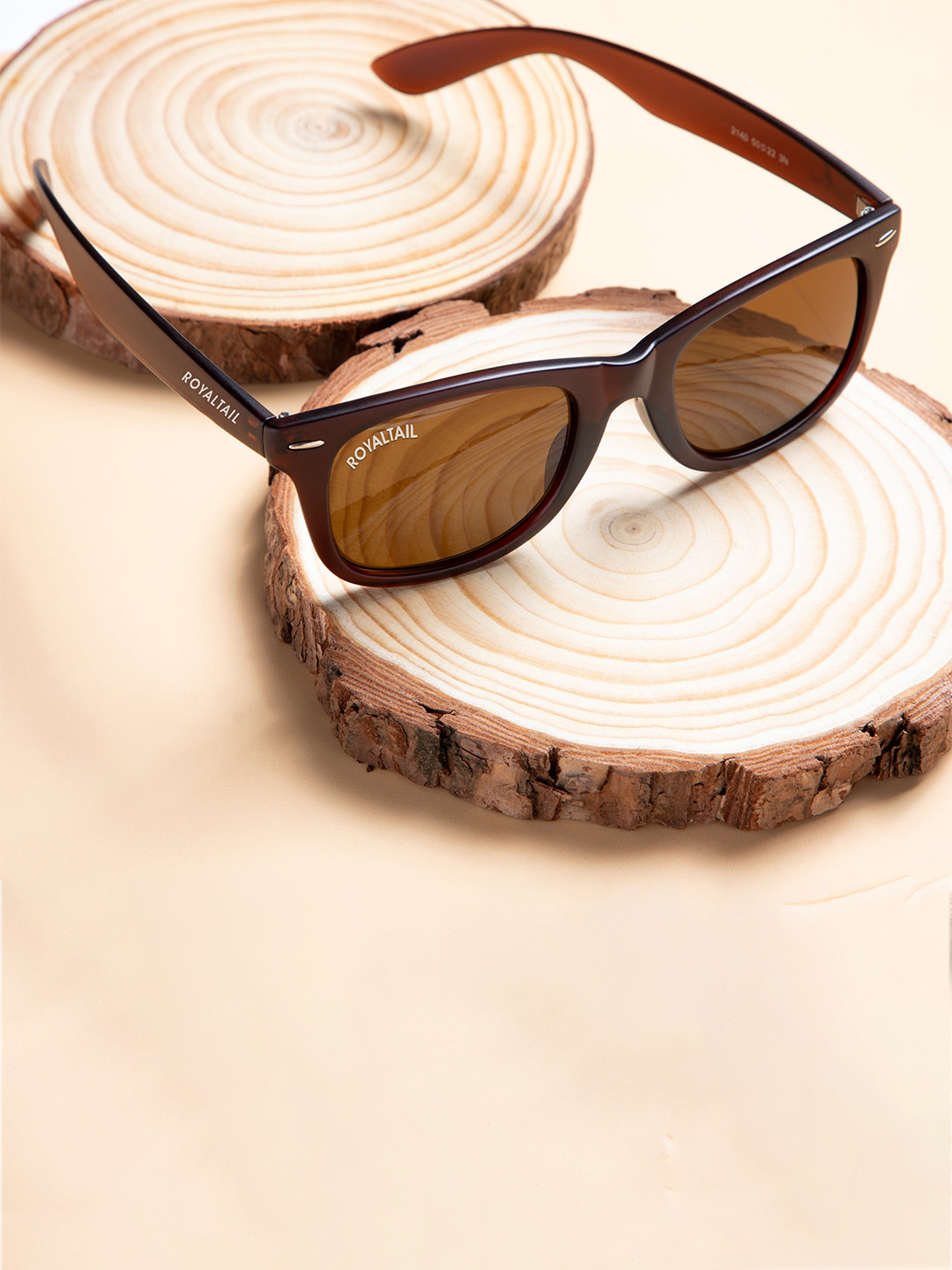 ROYALTAIL Unisex Wayfarer Brown Frame & Brown UV Protected Lens Premium Sunglasses