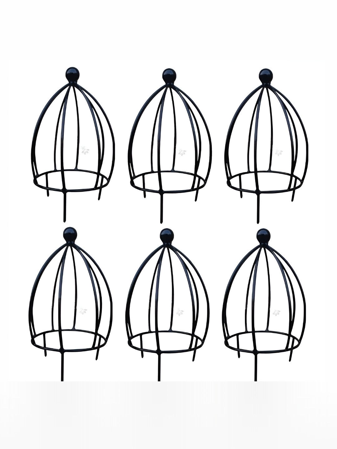 Garden Deco Black 6 Pieces Plant Support For Climbing Vines & Plants