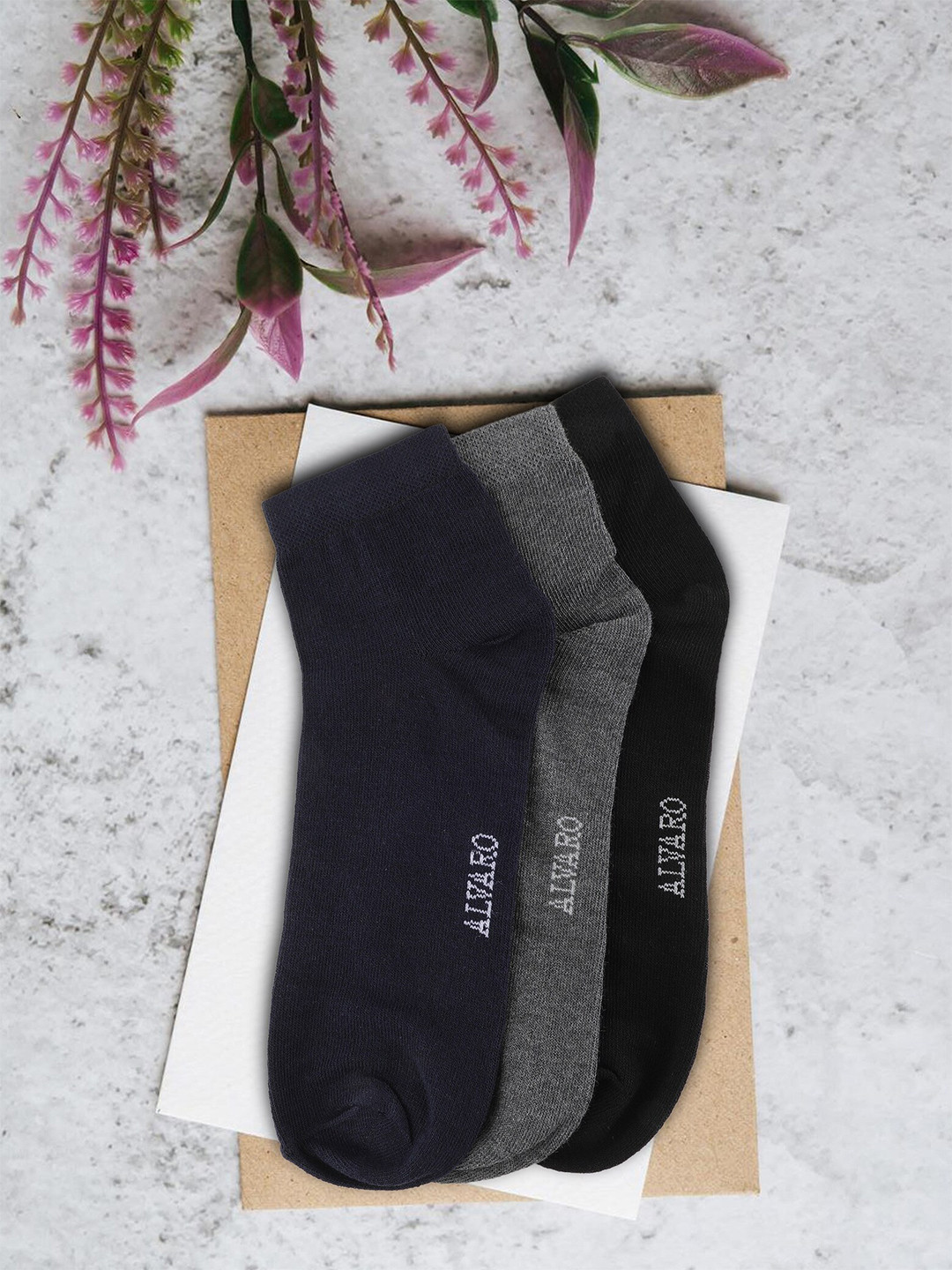 Alvaro Castagnino Pack Of 3 Ankle Length Socks