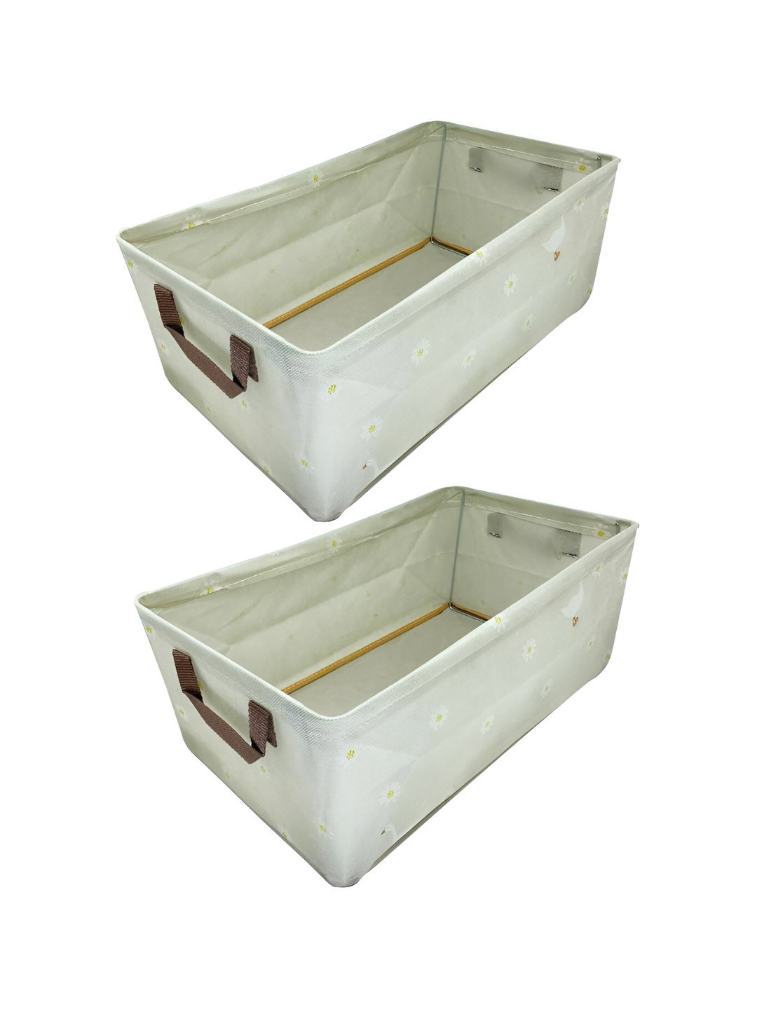 HOUSE OF QUIRK Beige 2 Pieces Super Strong Multi-Utility Organiser