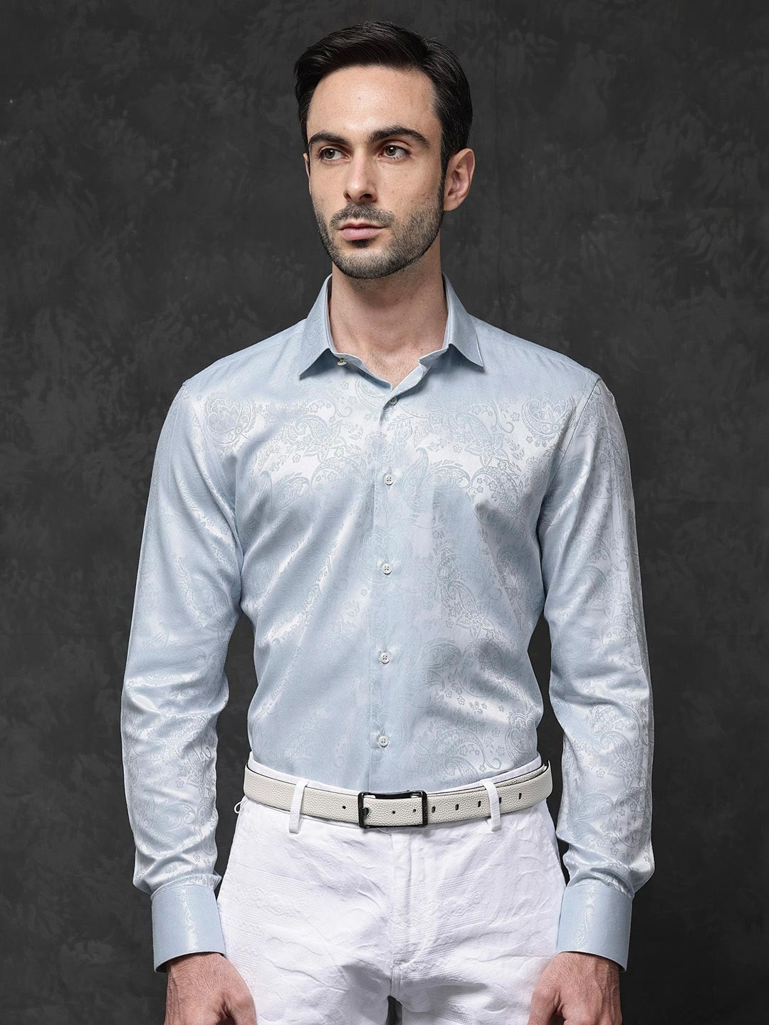 RARE RABBIT Men Beran Regular Fit Classic Ethnic Printed Party Shirt