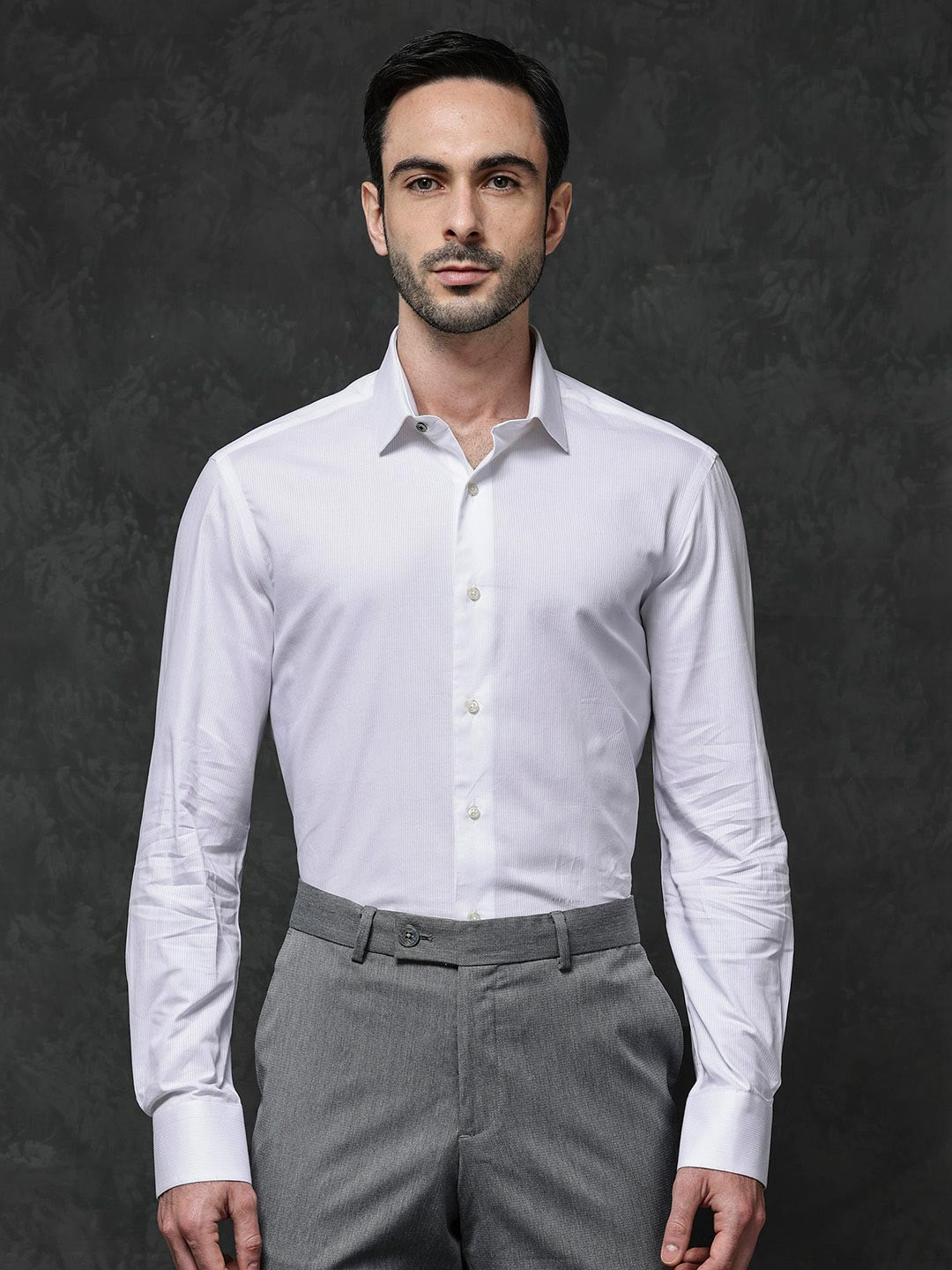 RARE RABBIT Men Bovec Regular Fit Classic Striped Shirt