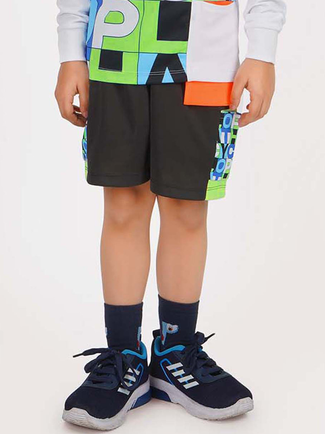 HYVE Boys Conversational Printed Low-Rise Shorts