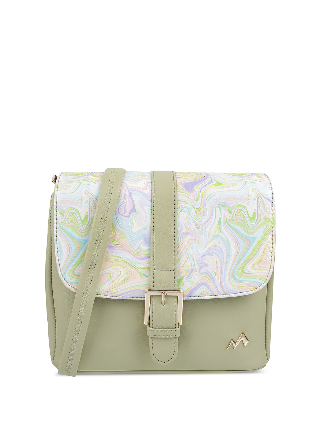 Metro Abstract Printed Oversized Structured Sling Bag
