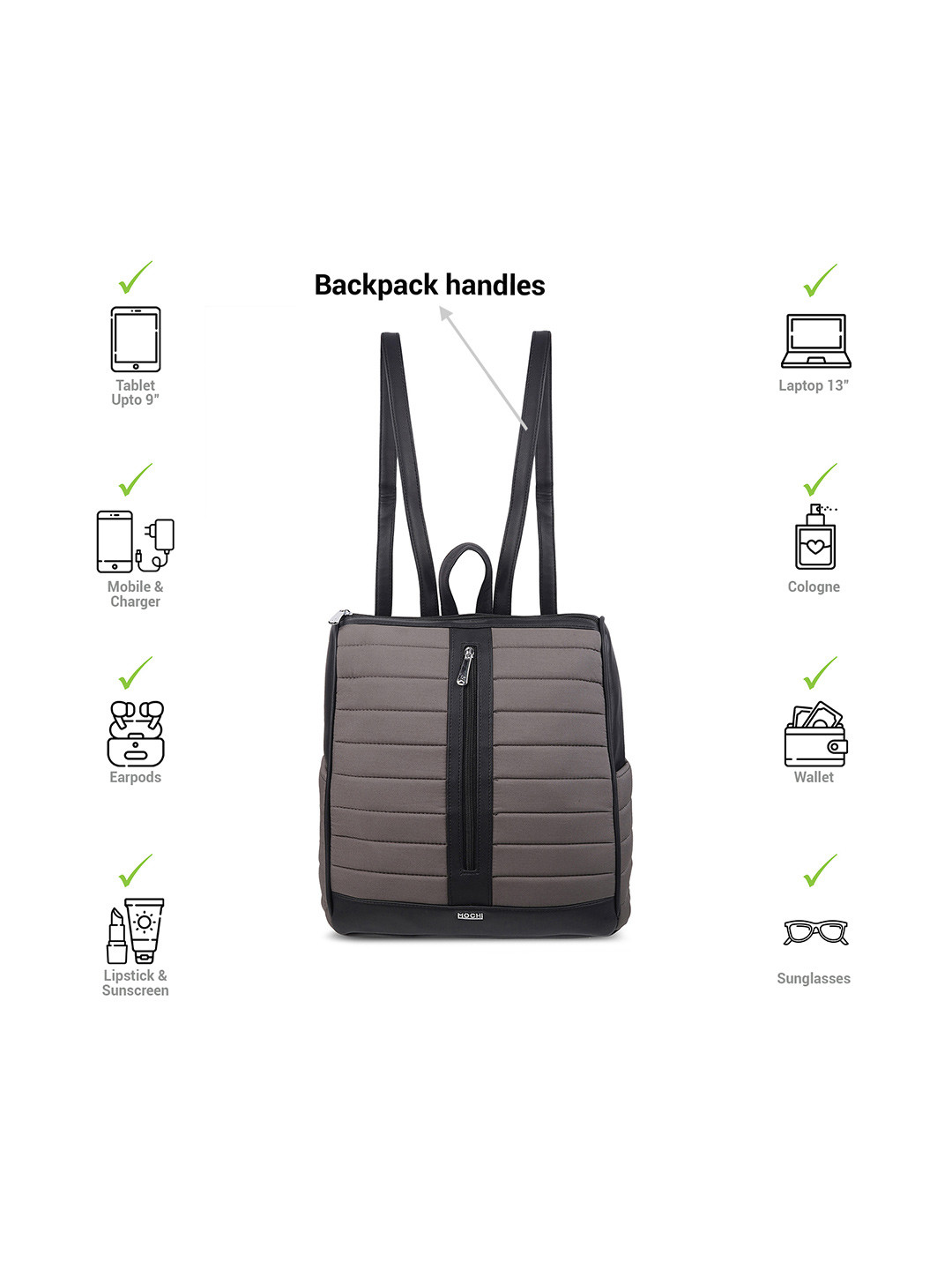 Mochi Striped Oversized Structured Backpack