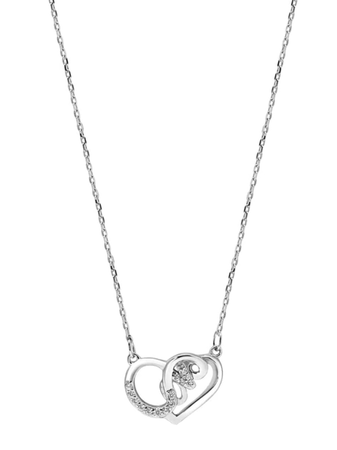Zarkan 925 Sterling Silver Rhodium Plated Necklace With Chain