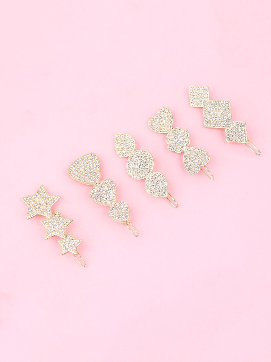 VAGHBHATT Set of 5 Rhinestone Hair Accessory Set