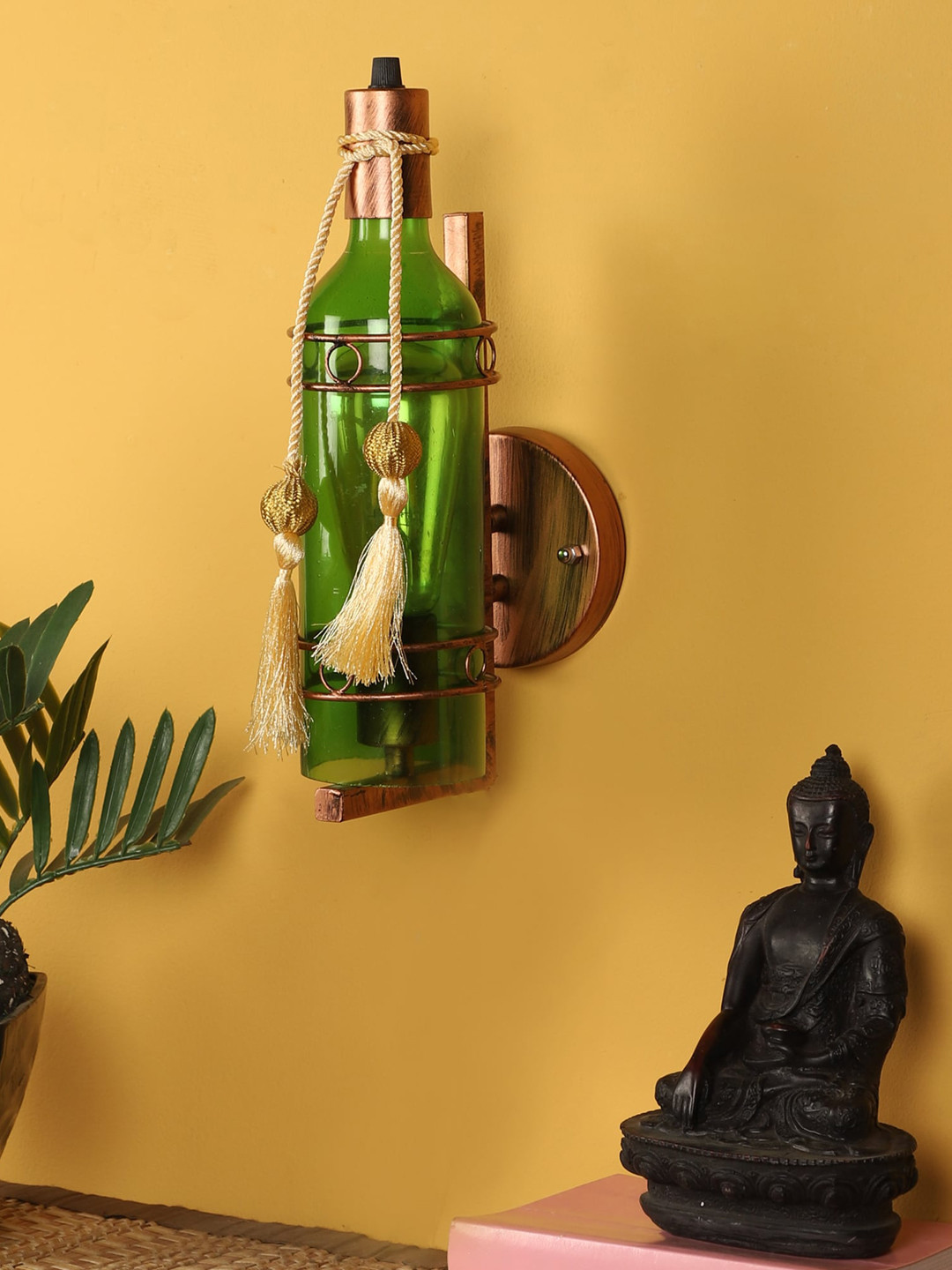 decorativeray Green Glass Wall Lamps