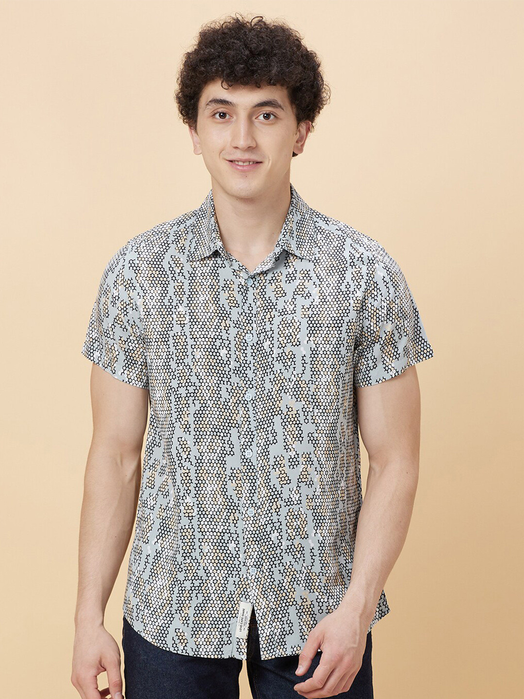 Being Human Slim Fit Abstract Printed Casual Shirt