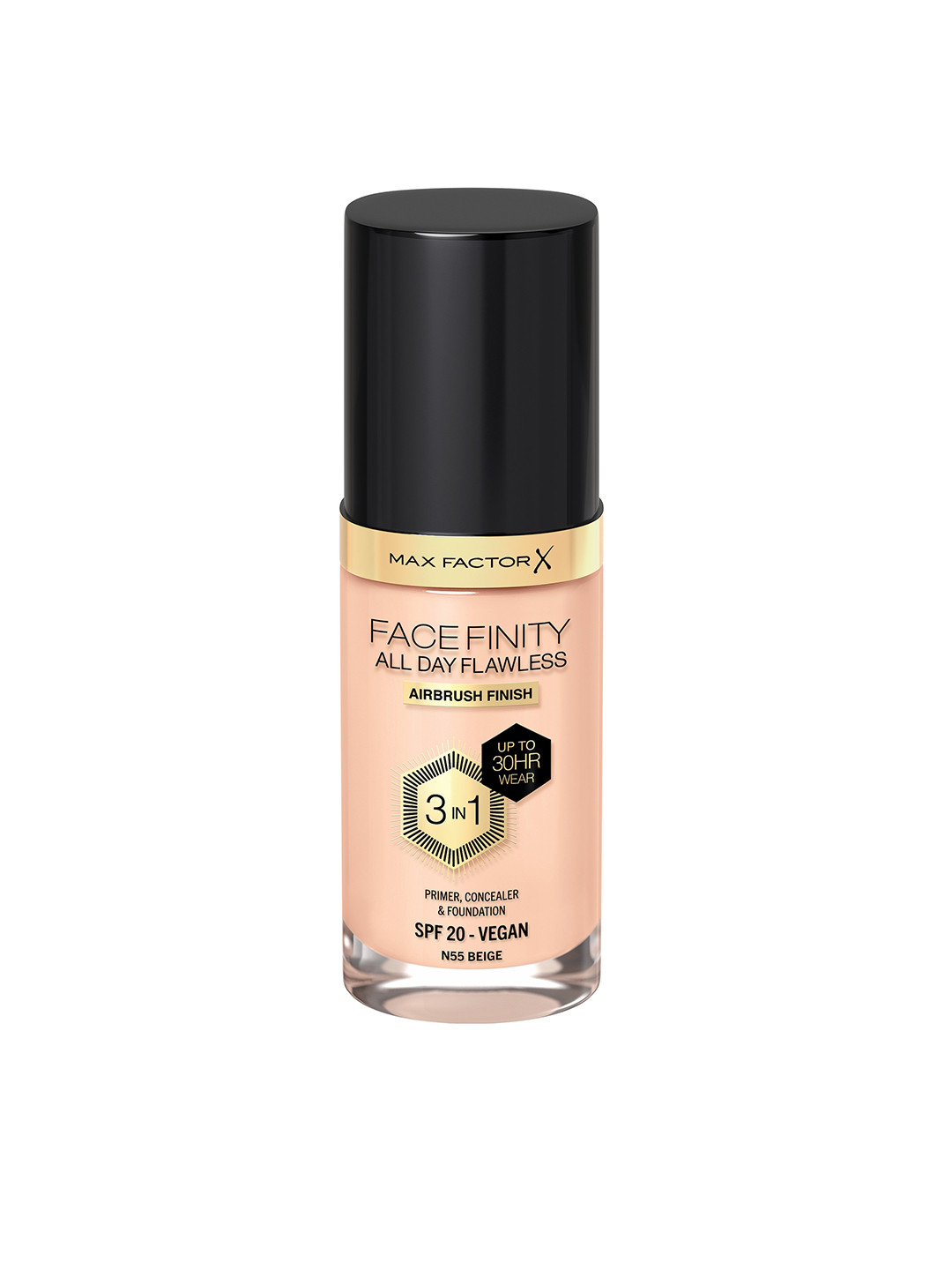 Max Factor Facefinity SPF20 All Day Flawless 3-In-1 Foundation 30ml - Beige N55