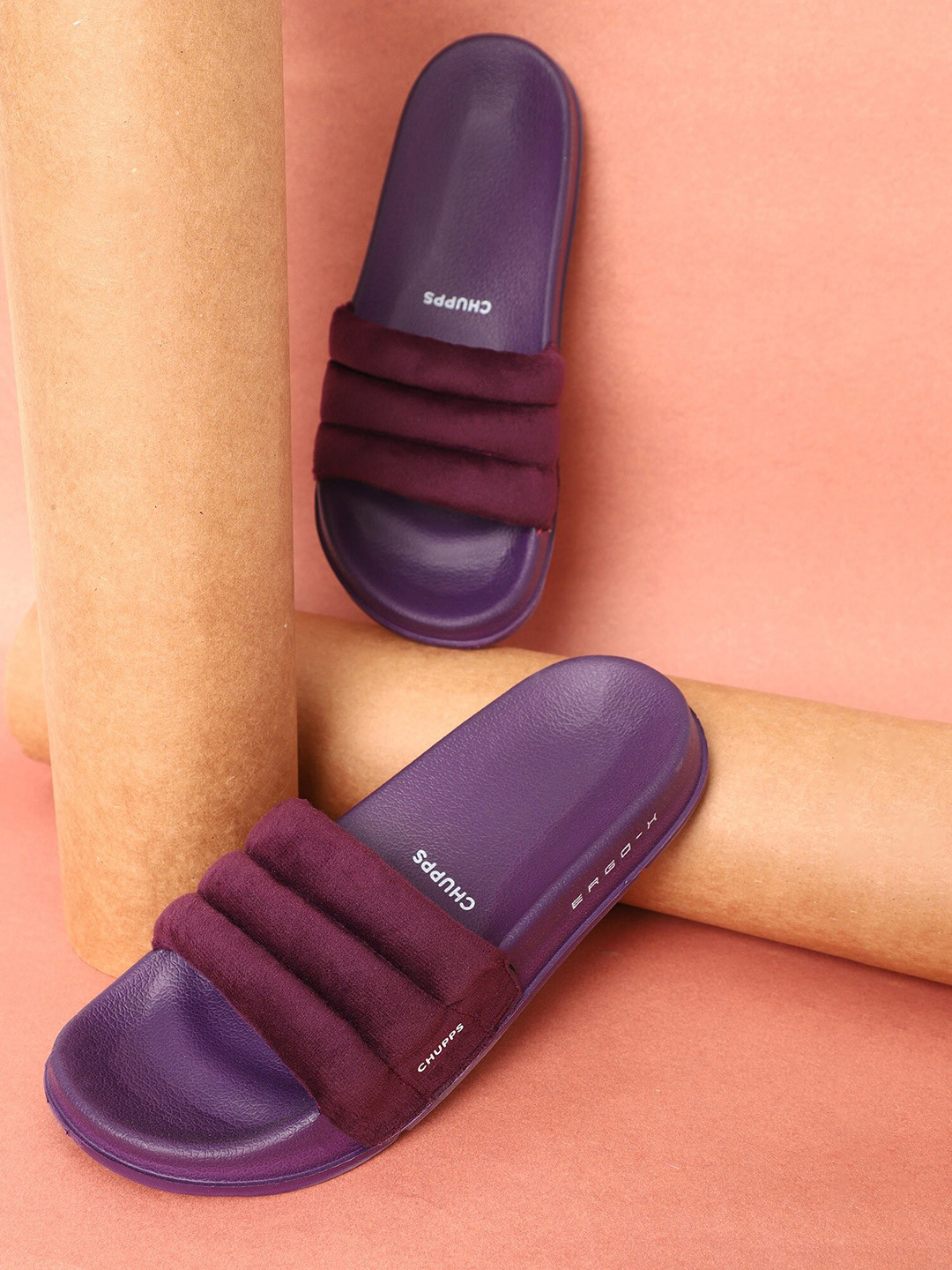 CHUPPS Women PURPLE & PURPLE Cloud Cozy Doctor Ultra soft Ortho Sliders