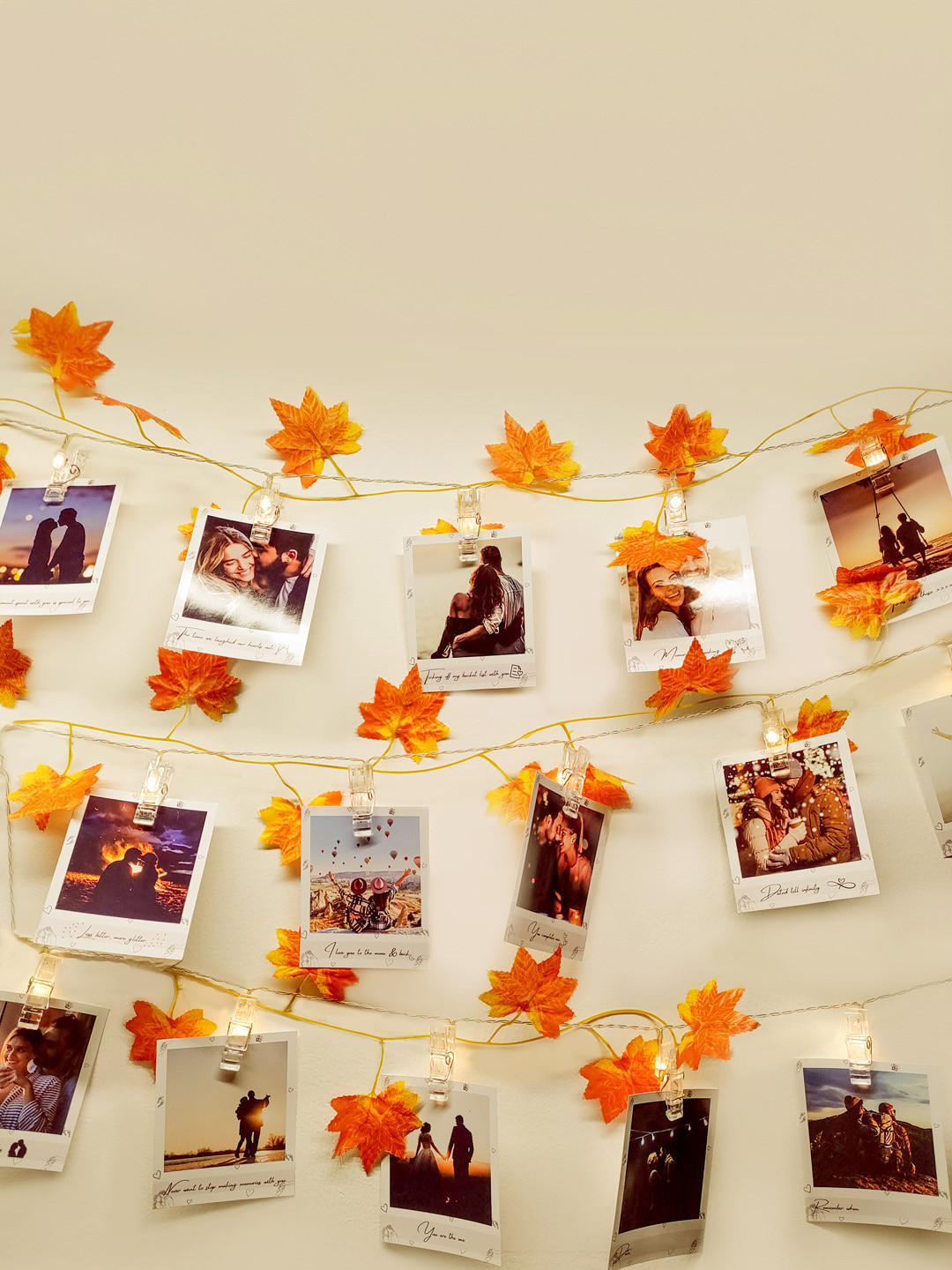 Special You LED Photo Clip with String Lights & Autumn Vines Room Decor