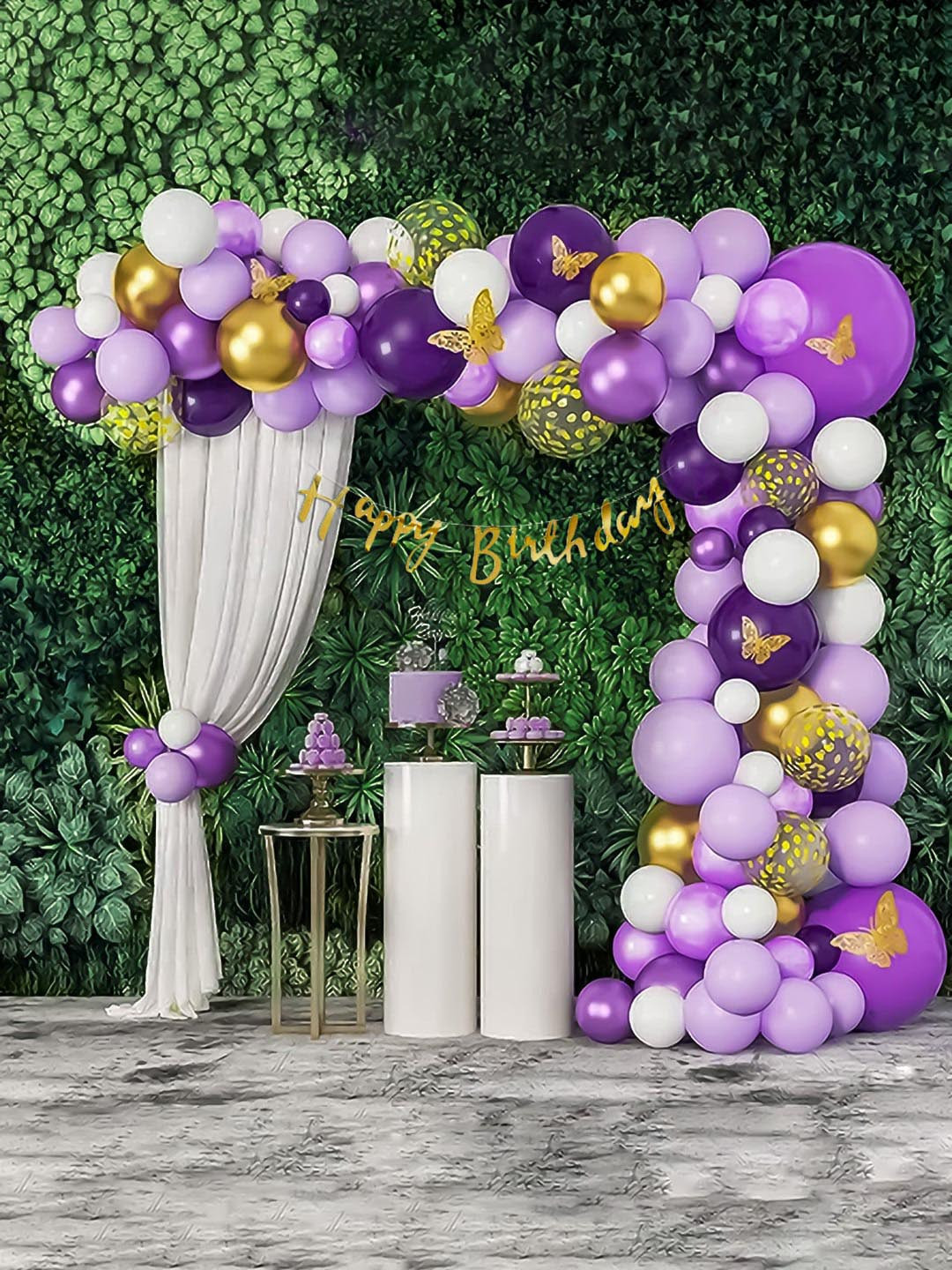 Special You Gold Toned & Purple 83 Pieces Birthday Decoration