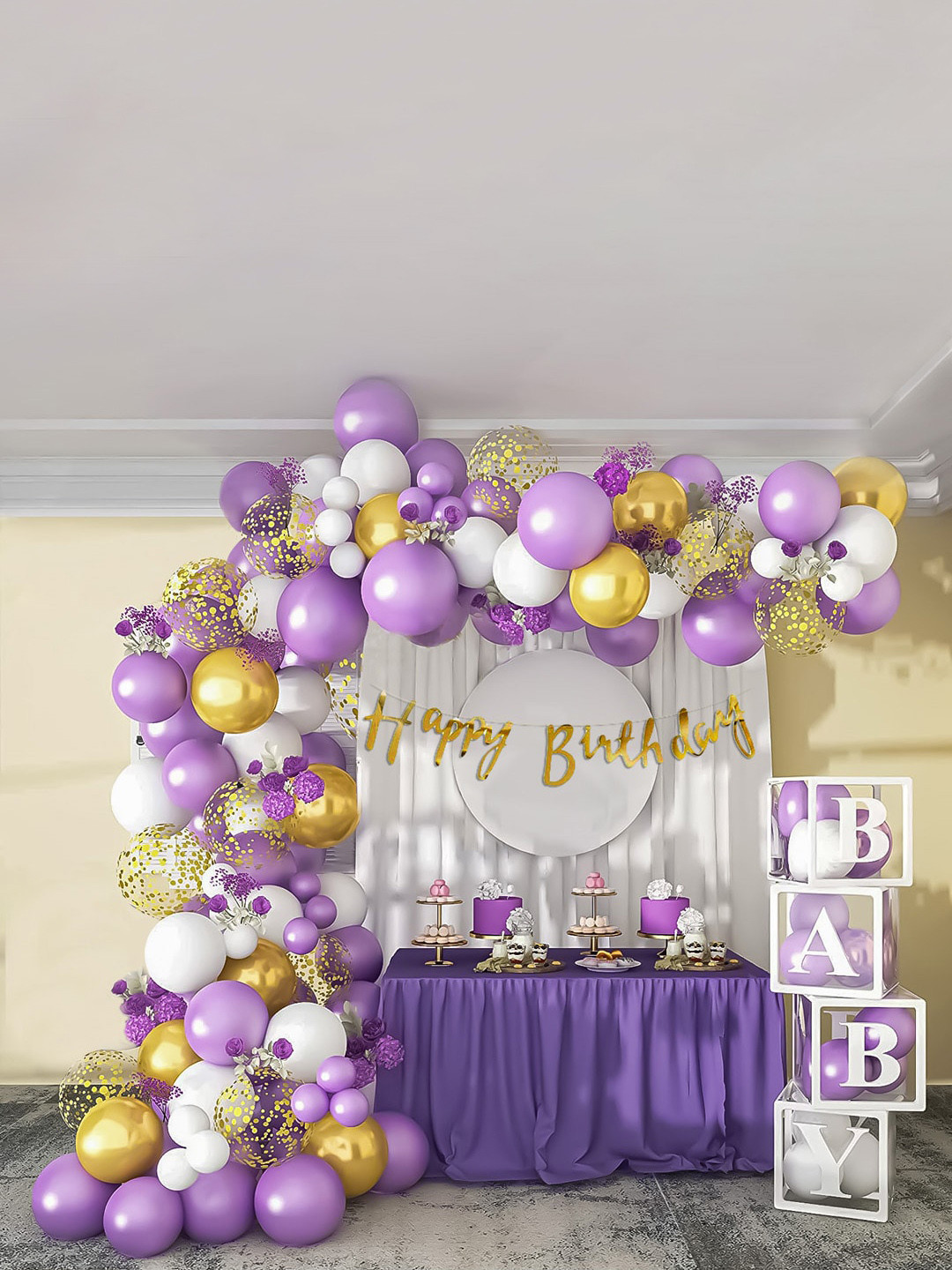 Special You 67-Pcs Purple Birthday Decoration Kit