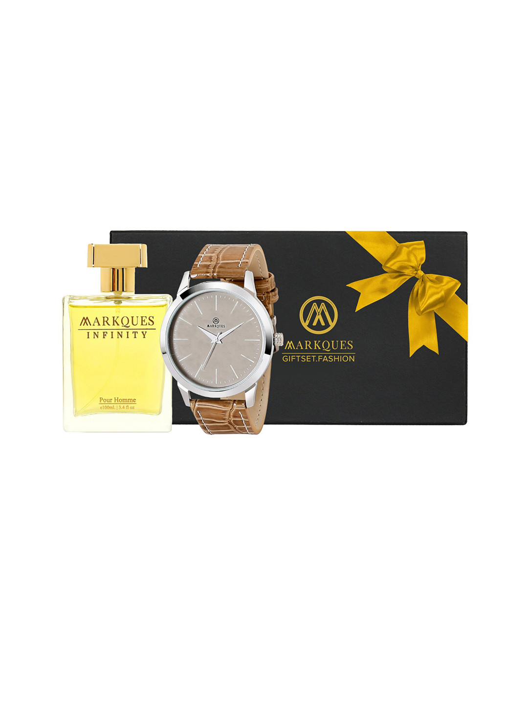 MARKQUES Men Premium Infinity Pour Homme Perfume With Watch - 100ml