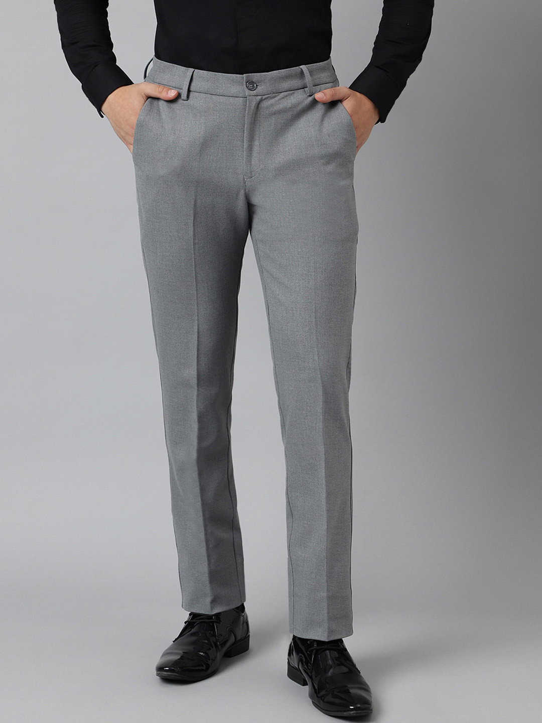 SUBTRACT Men 4 Way Stretch Flex Waist Slim Fit Formal Trousers