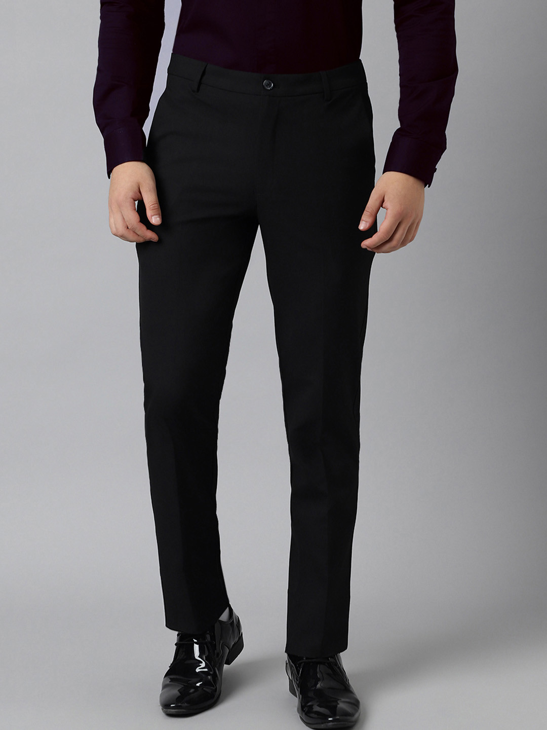 SUBTRACT Men 4 Way Stretch Flex Waist Slim Fit Formal Trousers