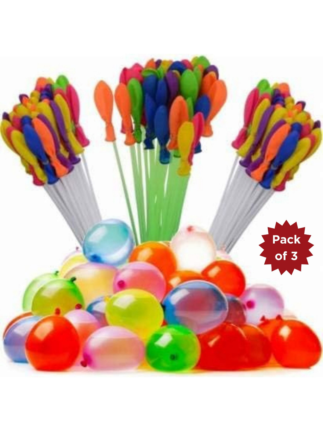 eCraftIndia Muiticolour 3 Pieces Holi Water Balloons