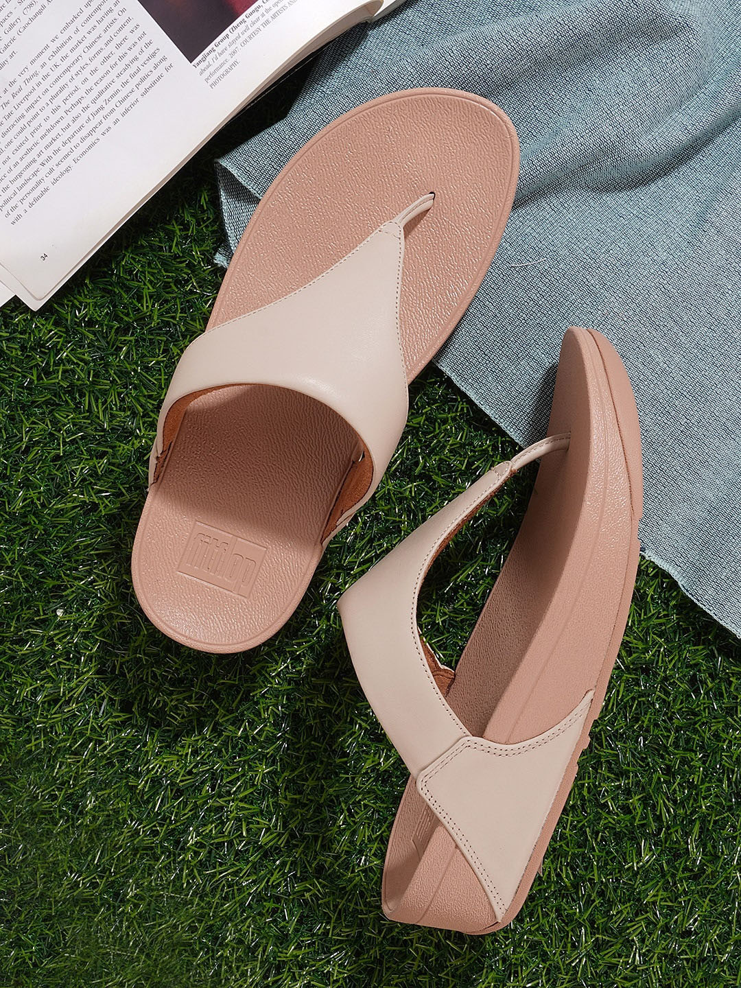 fitflop Leather Open Toe Wedges