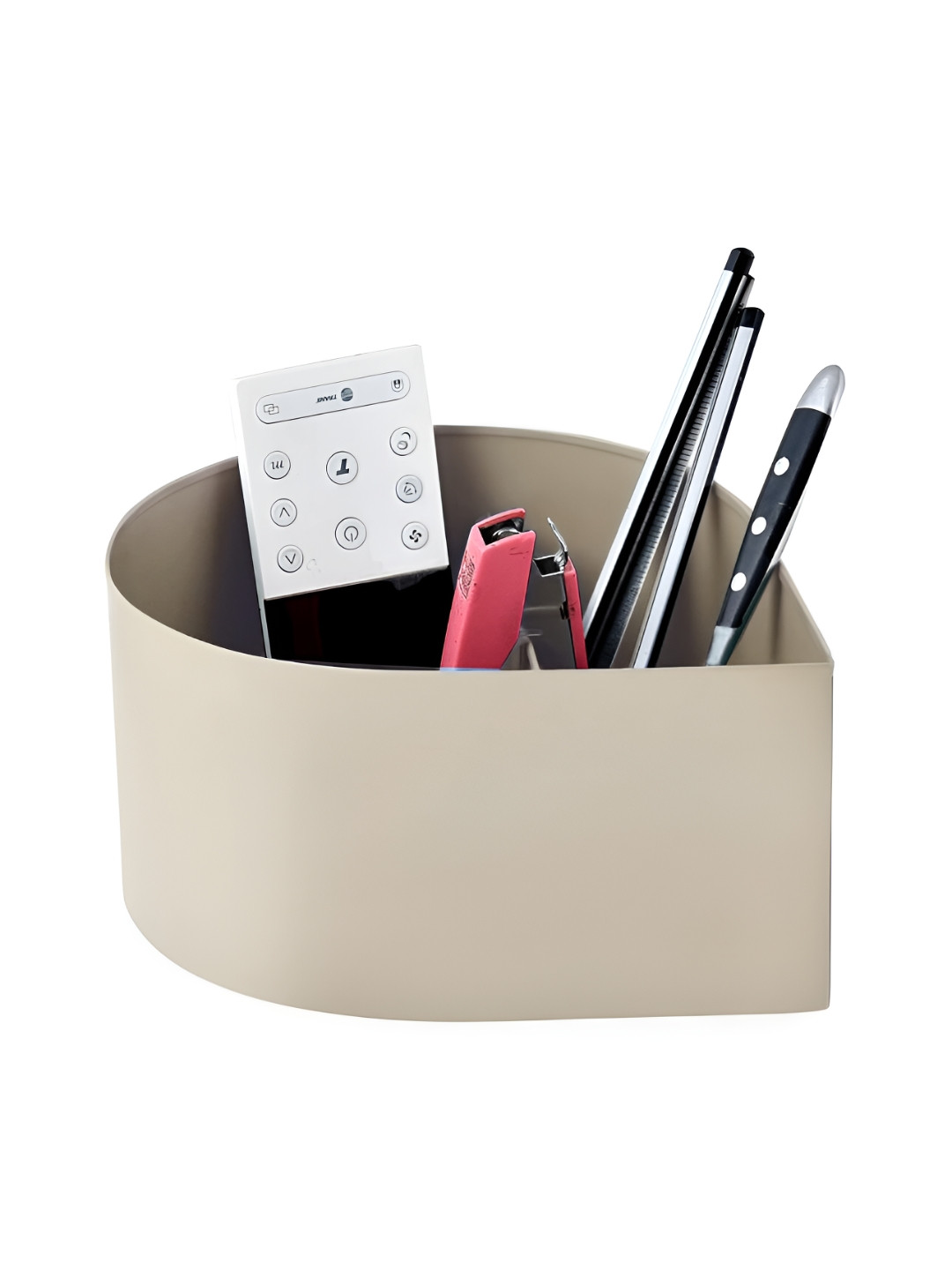 Living With Elan Beige 3 Compartments Reusable Desk Organizer