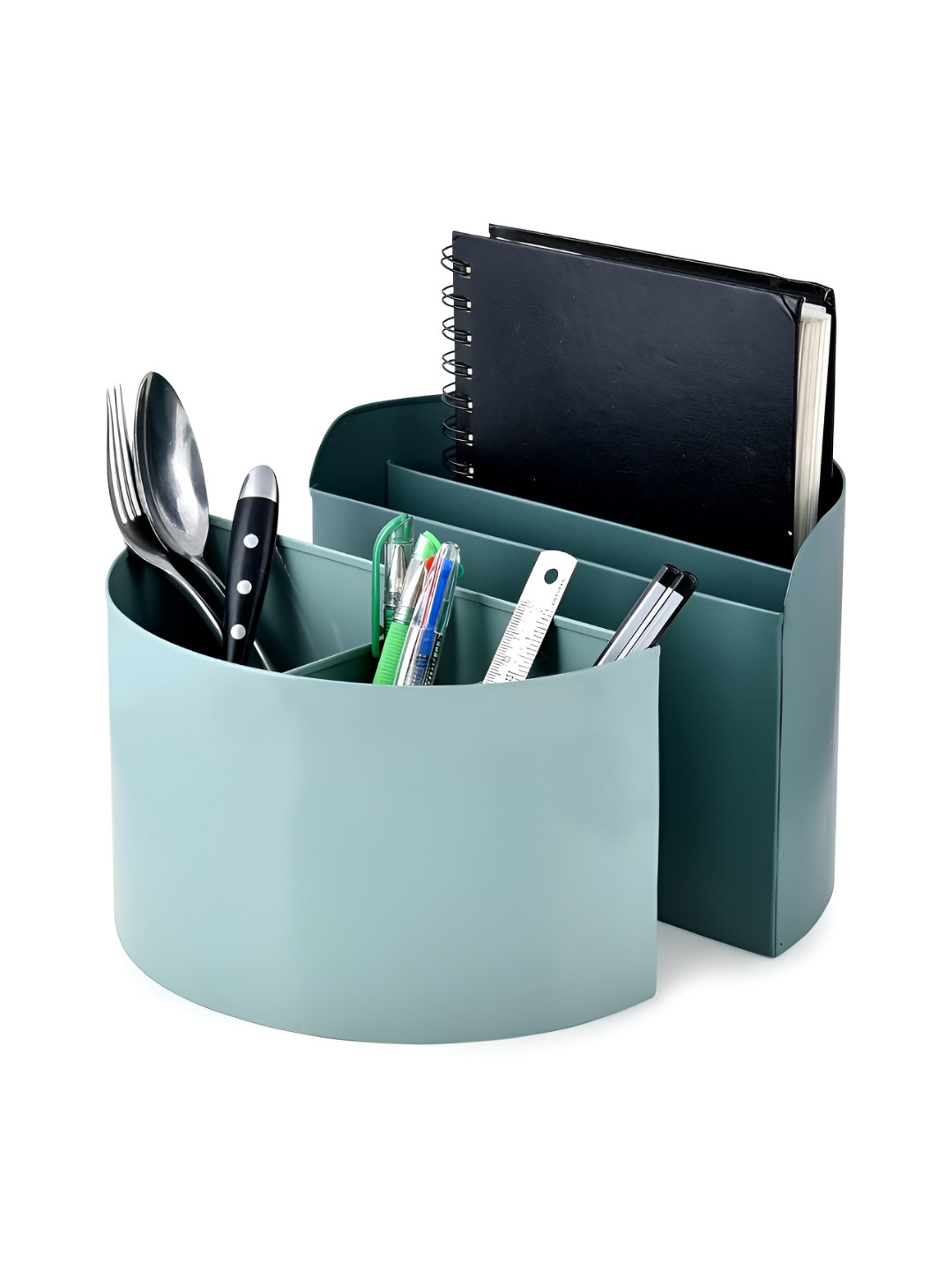 Living With Elan Green 5 Compartments Reusable Desk Organizer