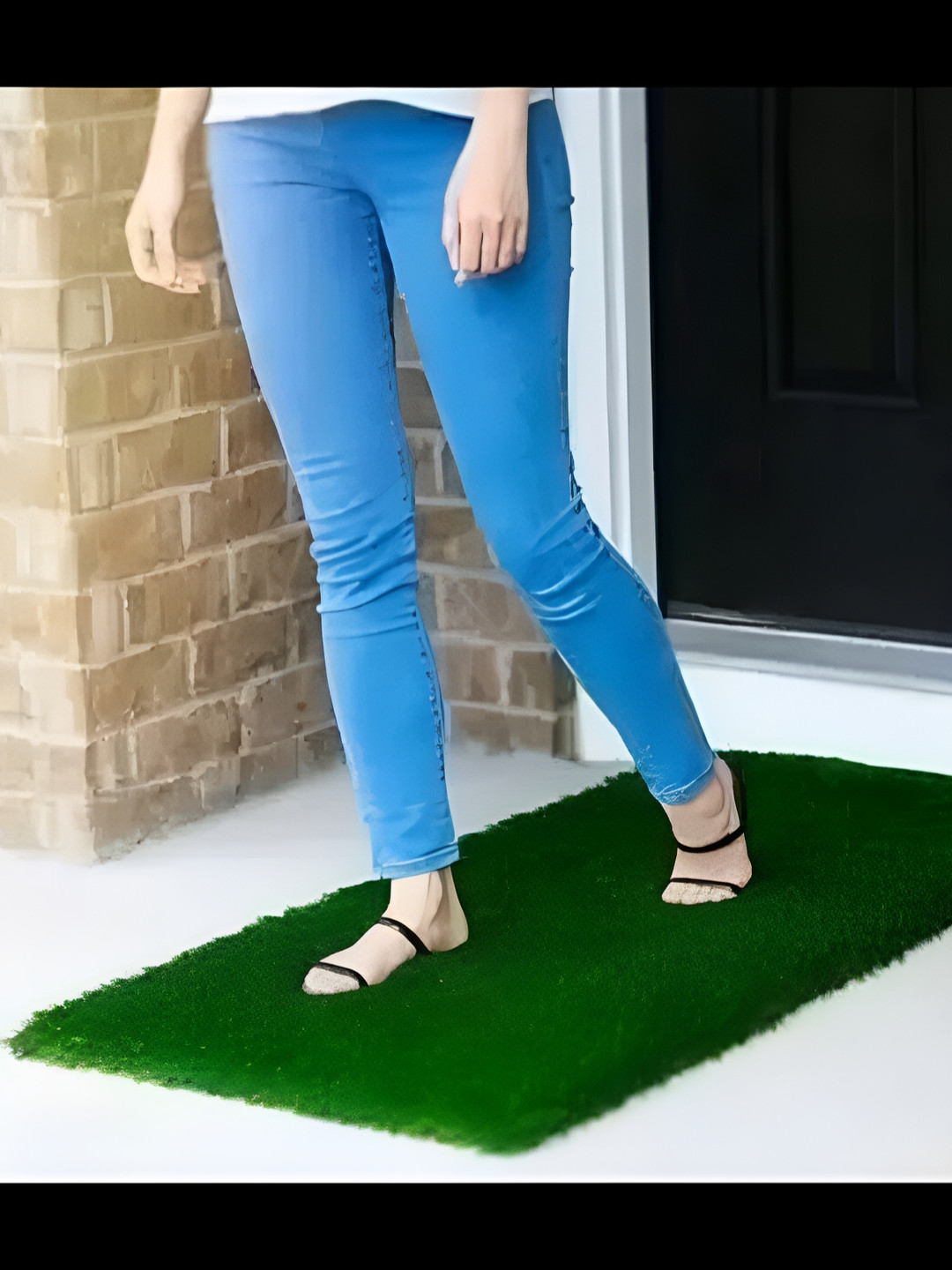 Supreme Home Collective Green Artificial Grass Anti-Skid Doormat