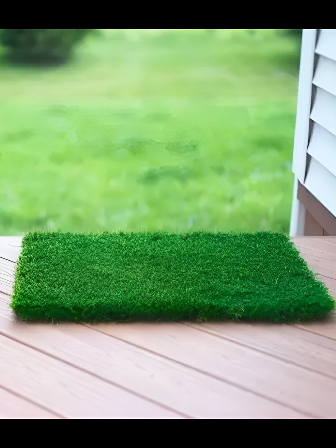 Supreme Home Collective Green Artificial Grass Anti-Skid Door Mat