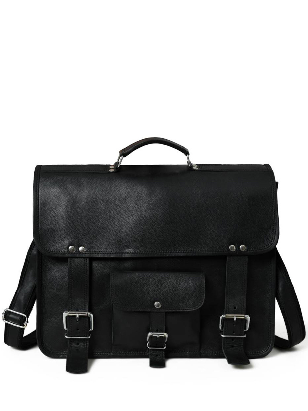 MaheTri Men Shadow Silver Black Messenger Bag