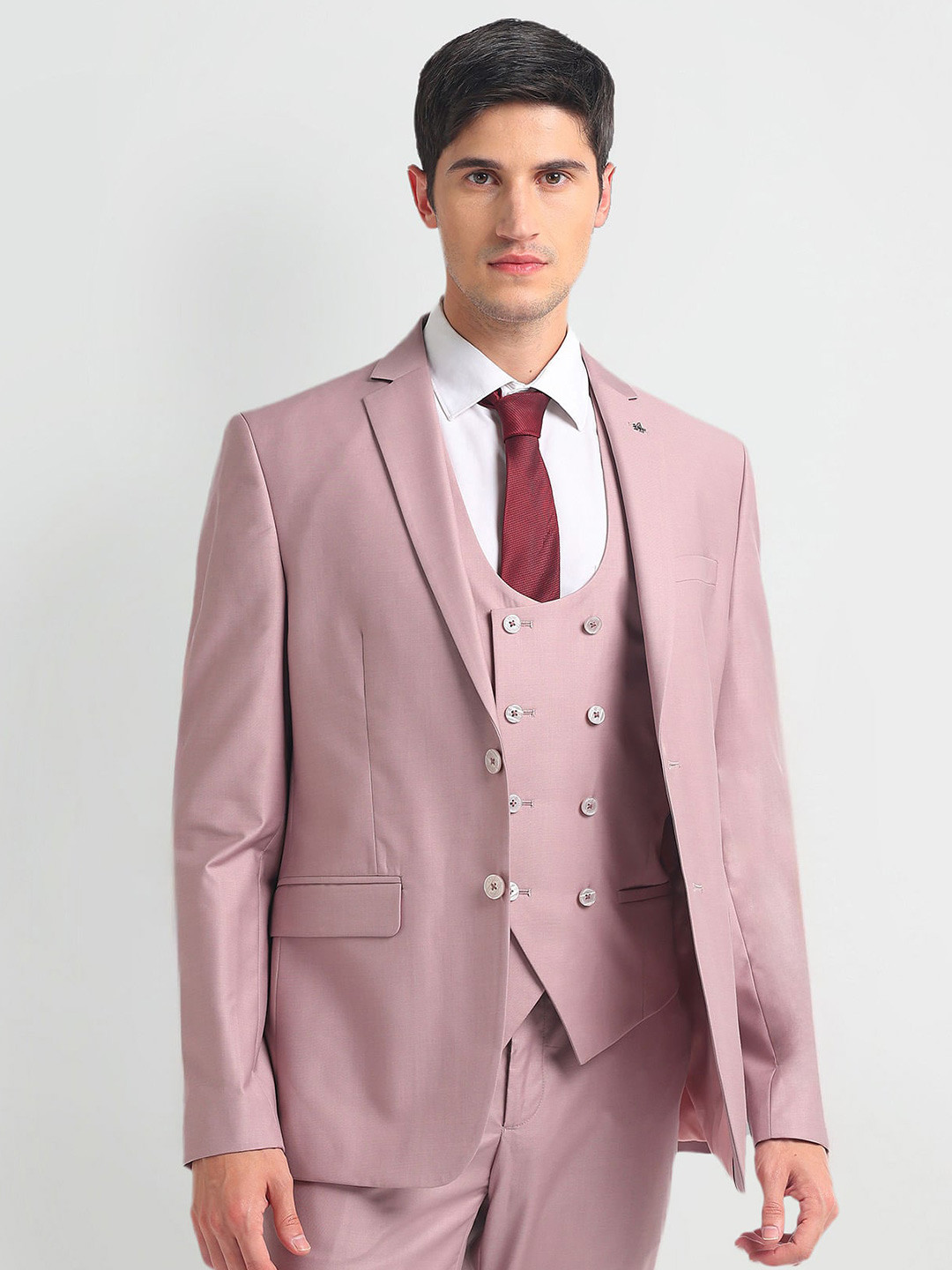 Arrow 3-Piece Single-Breasted Twill Formal Suit