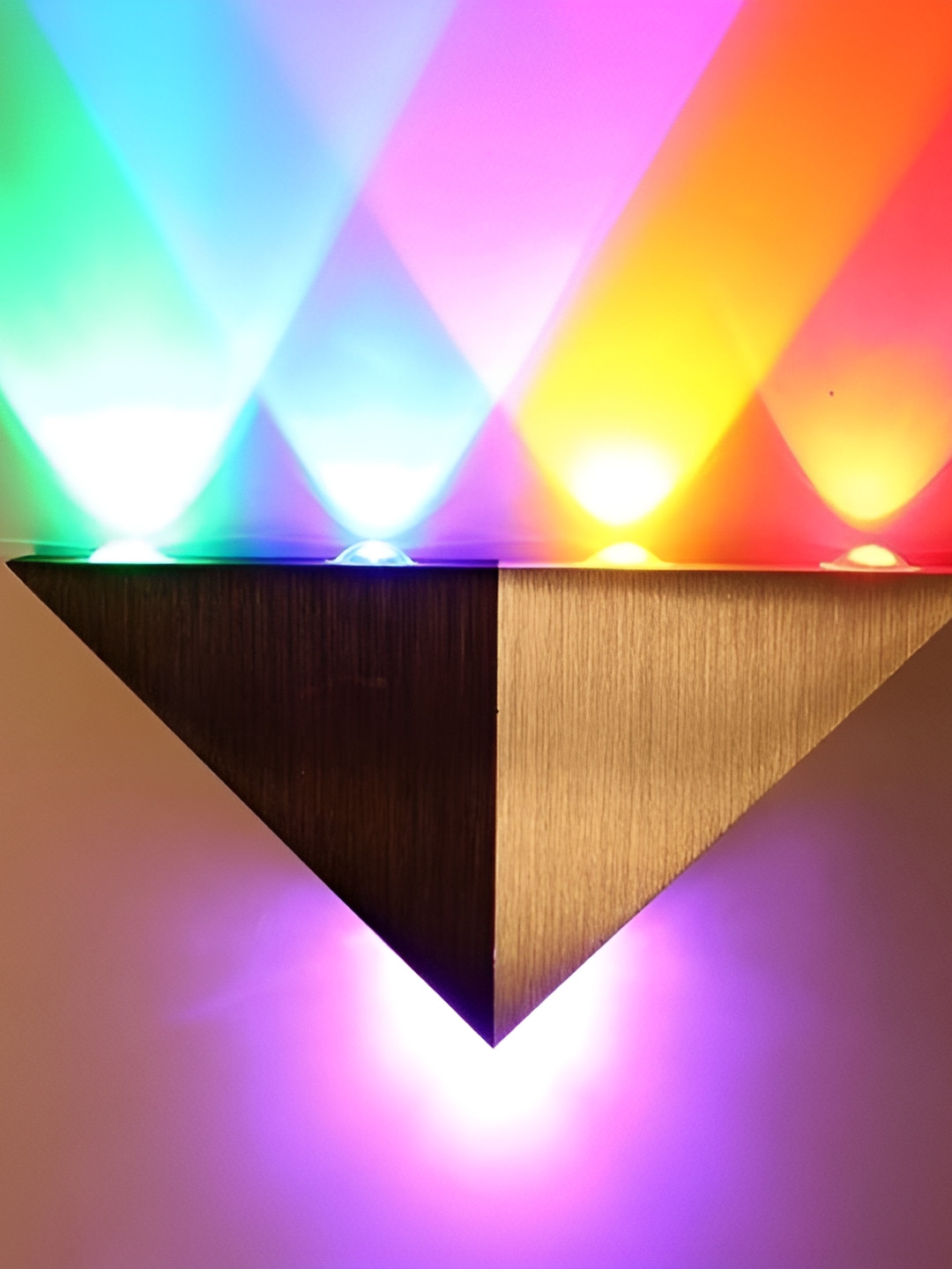 Areezo Green & Pink Metal Uplight Wall Lamp With Bulb