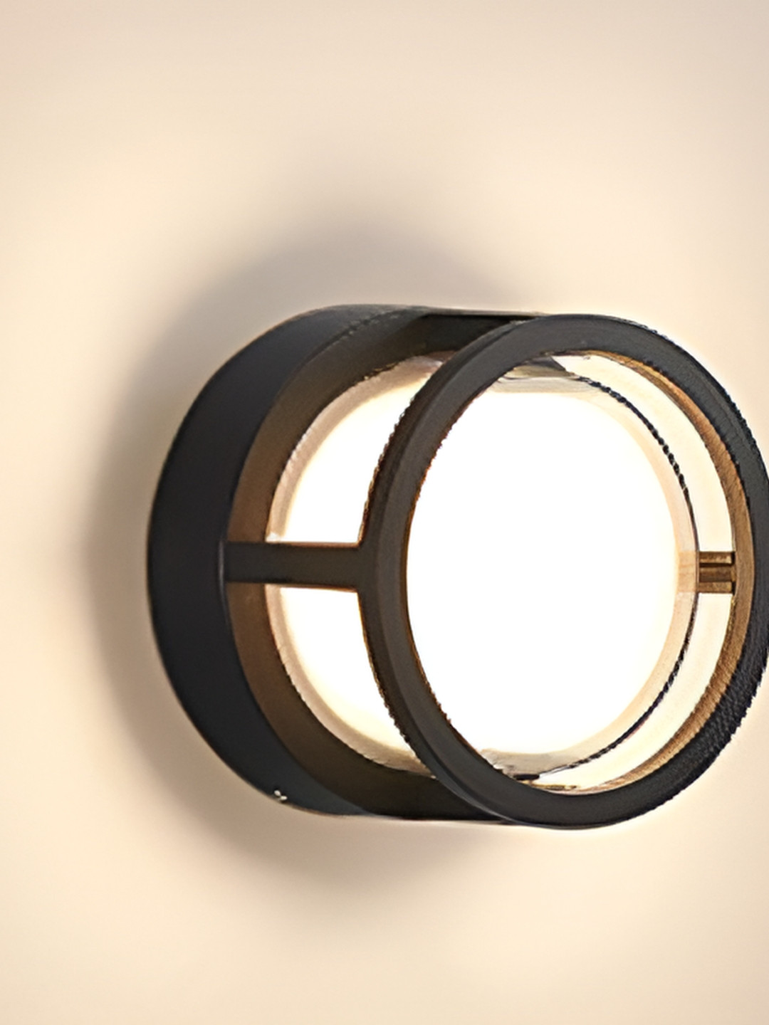 Areezo Black Contemporary Glass Wall Lamp