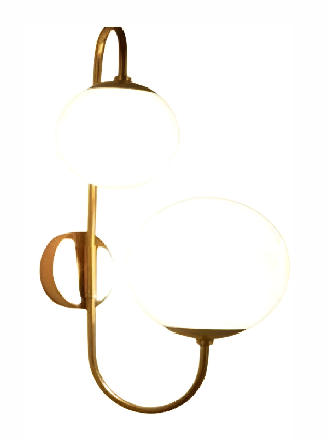 Areezo Gold-Toned Metal Spherical Wall Lamp Without Bulb