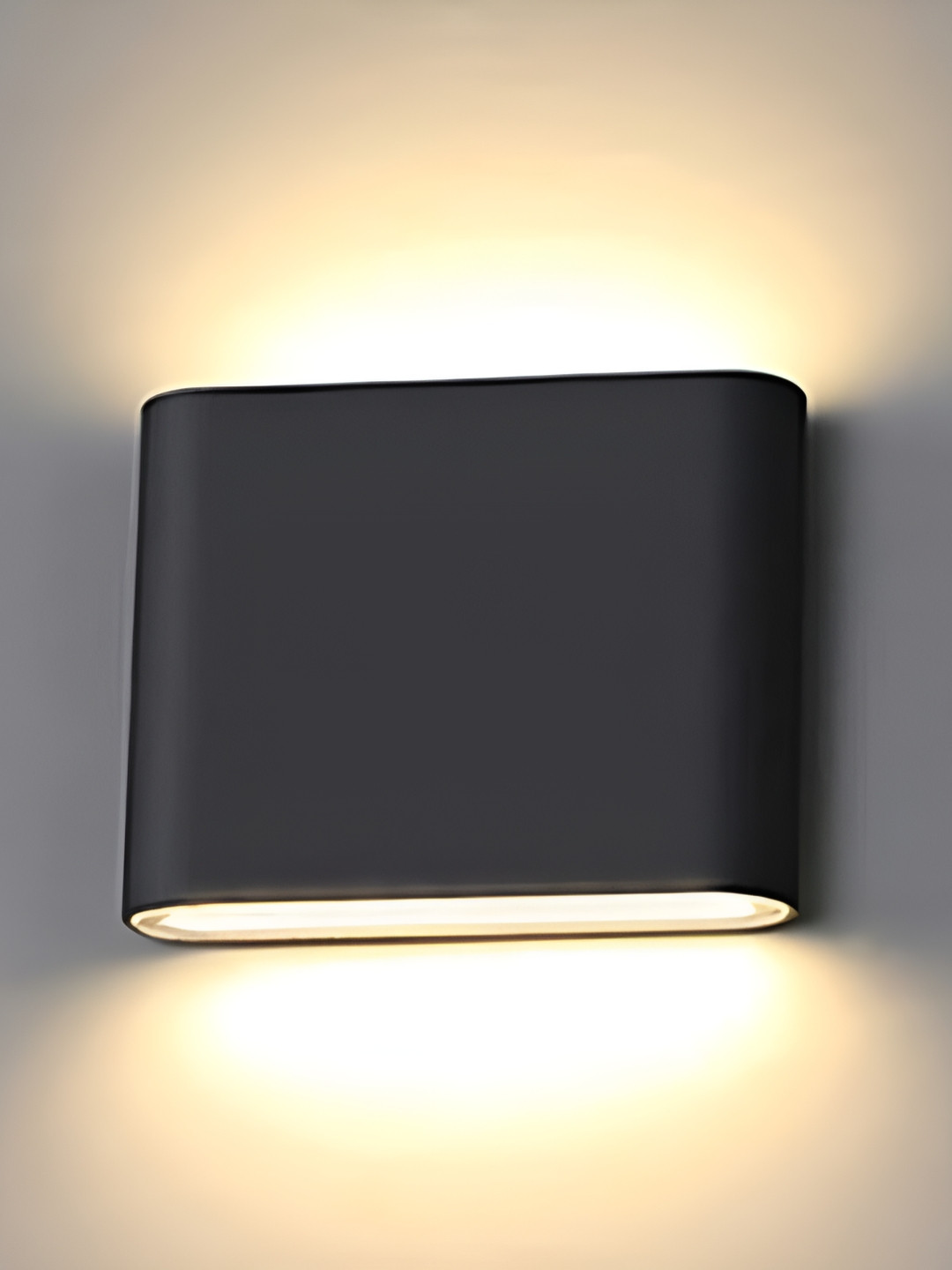 Areezo Black Metal Square Wall Lamp With Bulb
