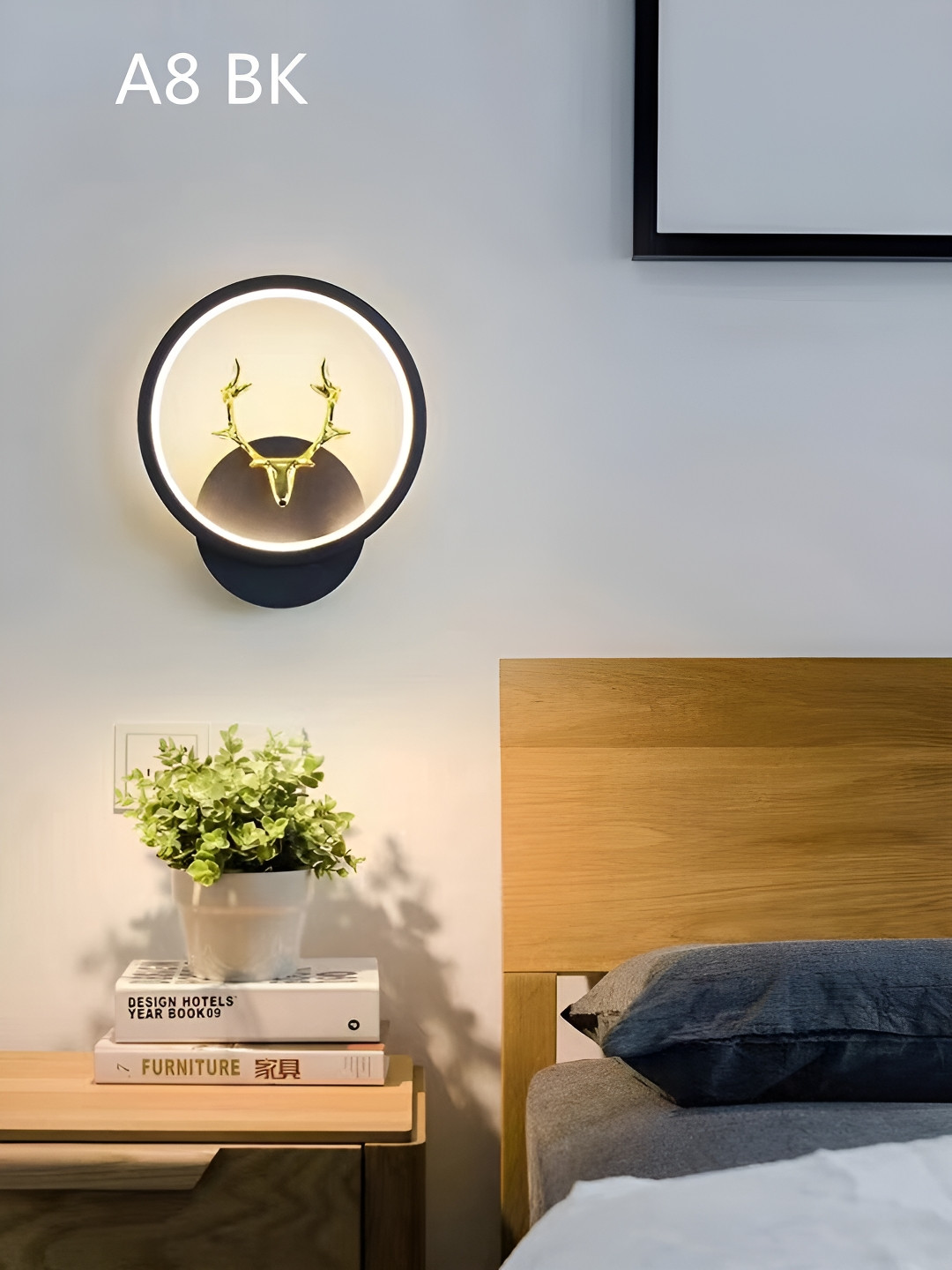 Areezo Black Spherical Textured Contemporary Wall Lamp