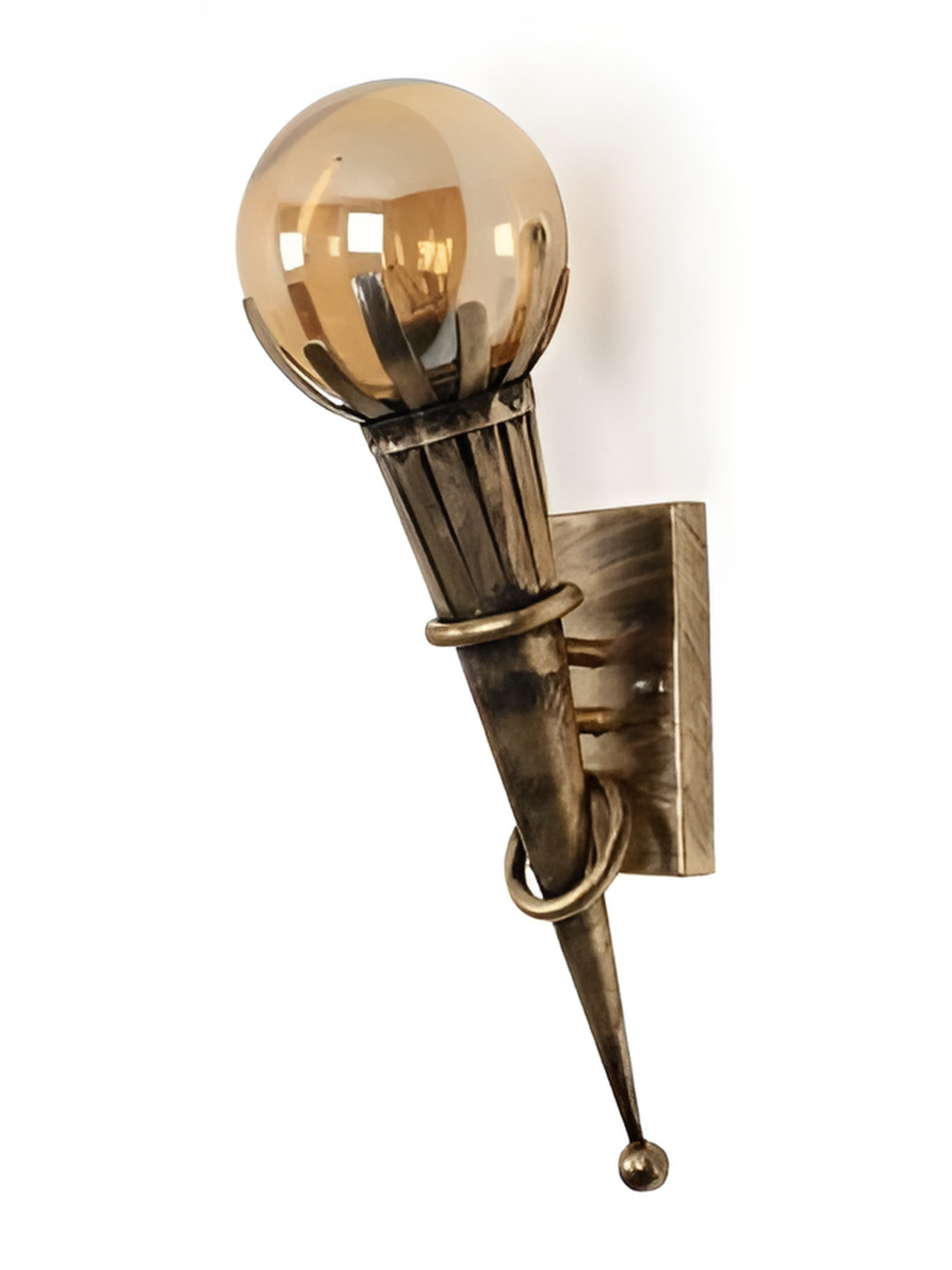 Areezo Gold Toned Spherical Contemporary Metal Wall Lamp