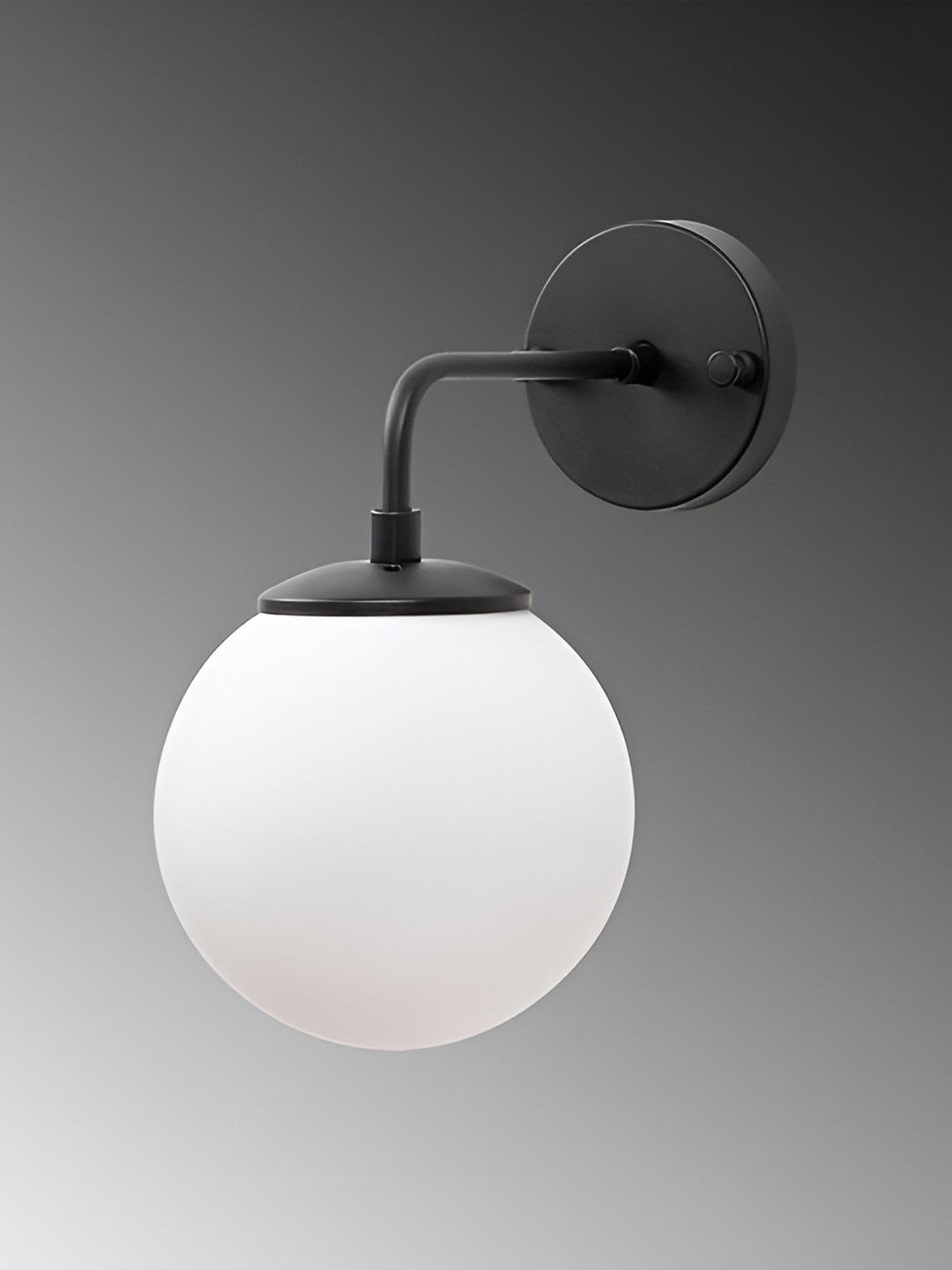 Areezo Black Metal Abstract Shaped Wall Lamp With Bulb