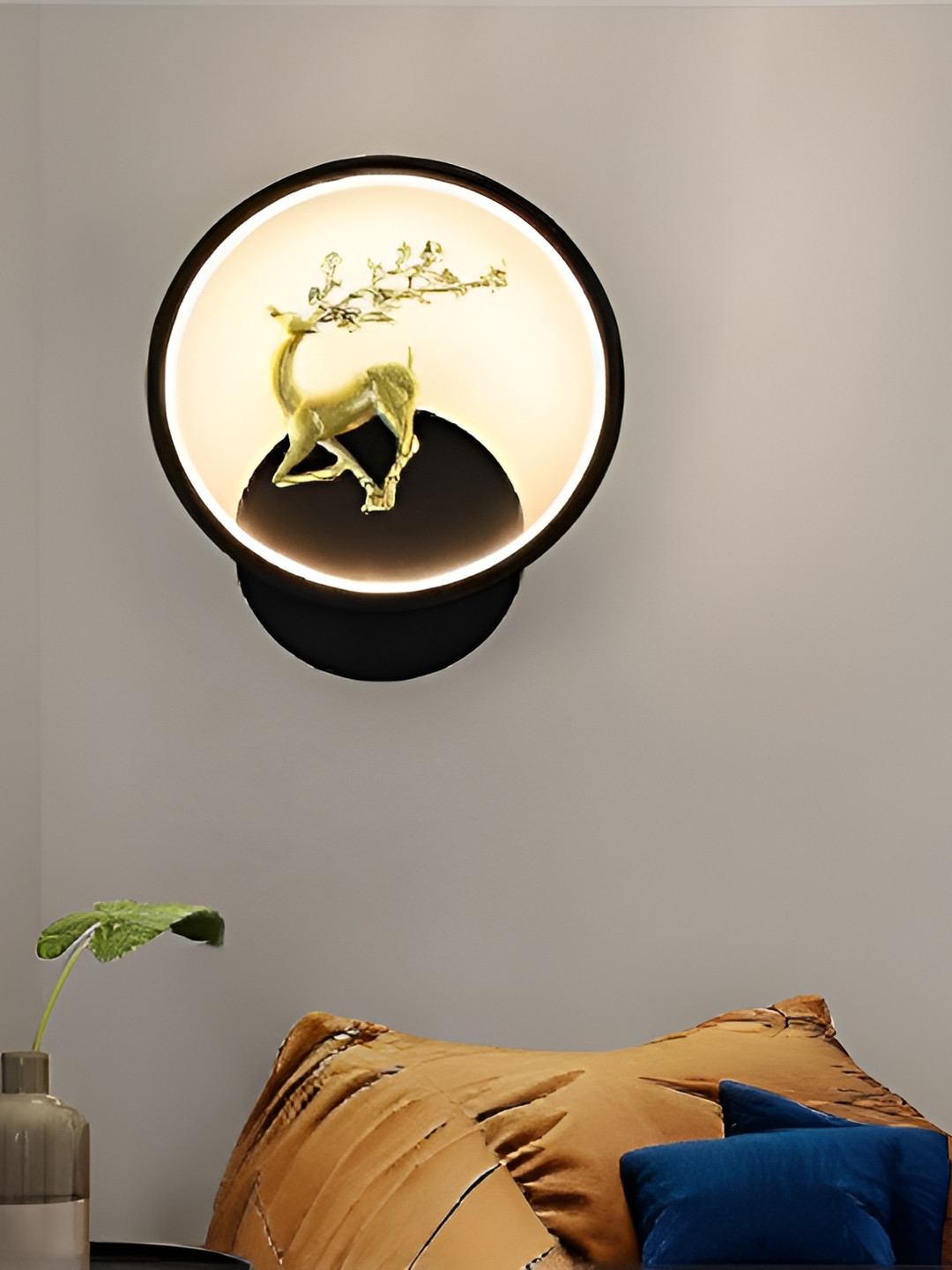 Areezo Black Spherical Wall Lamp Without Bulb
