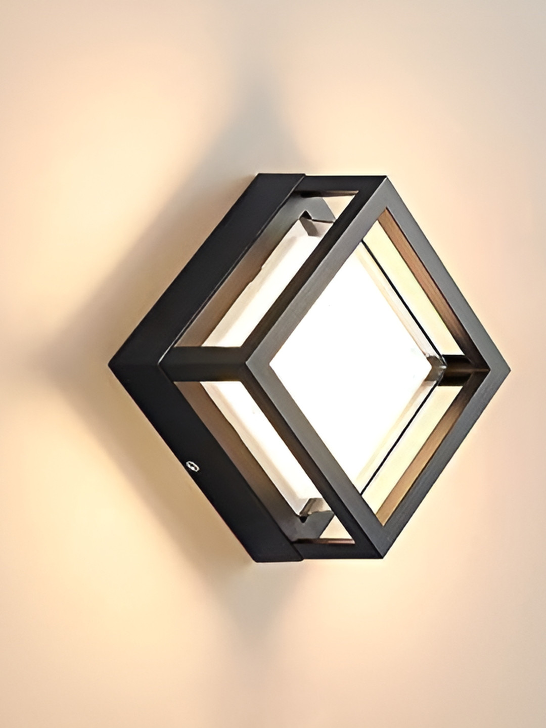 Areezo Black Contemporary Glass Wall Lamp