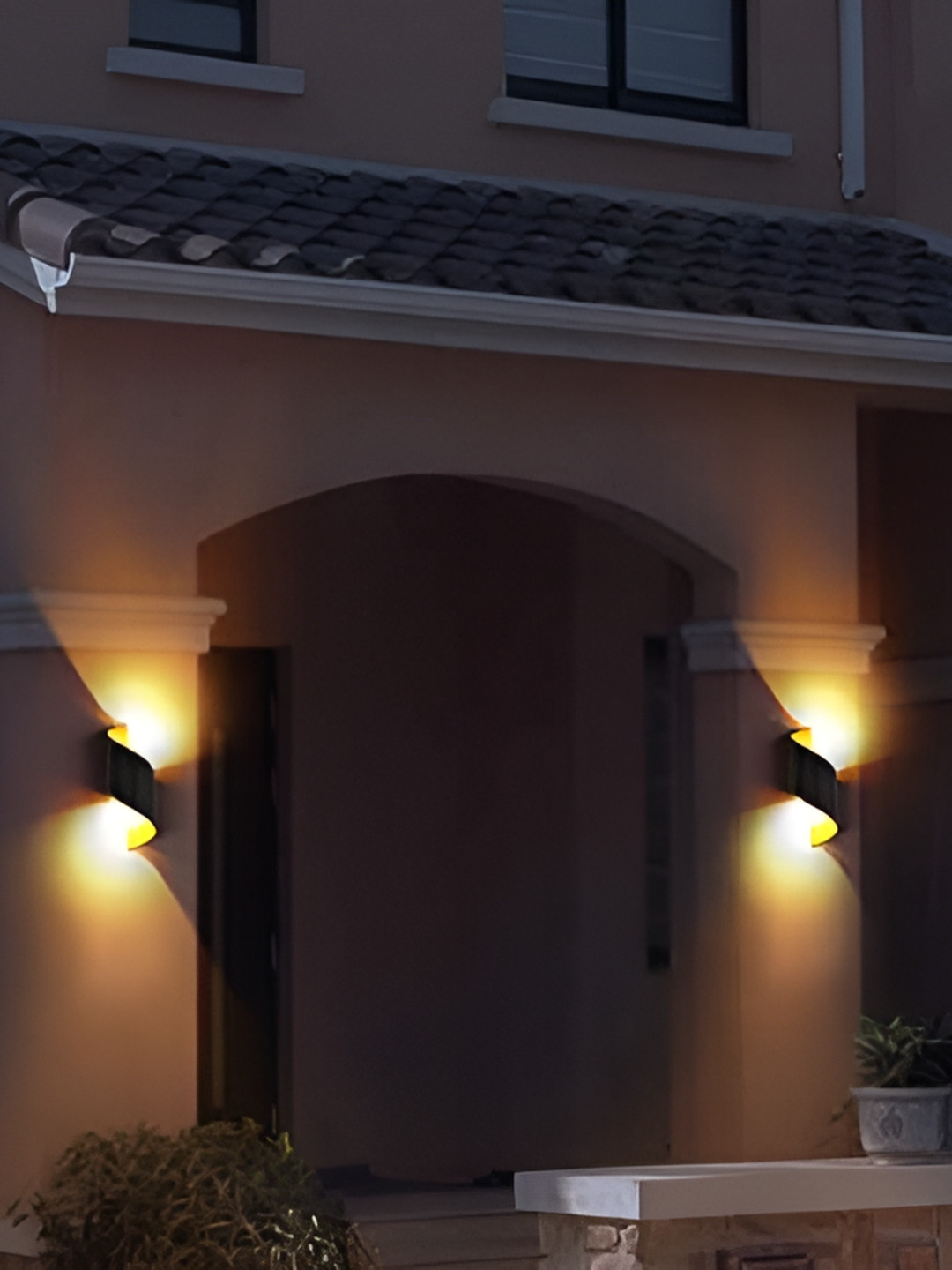 Areezo Black 2 Pcs Metal Square Shaped Wall Lamp Without Bulbs